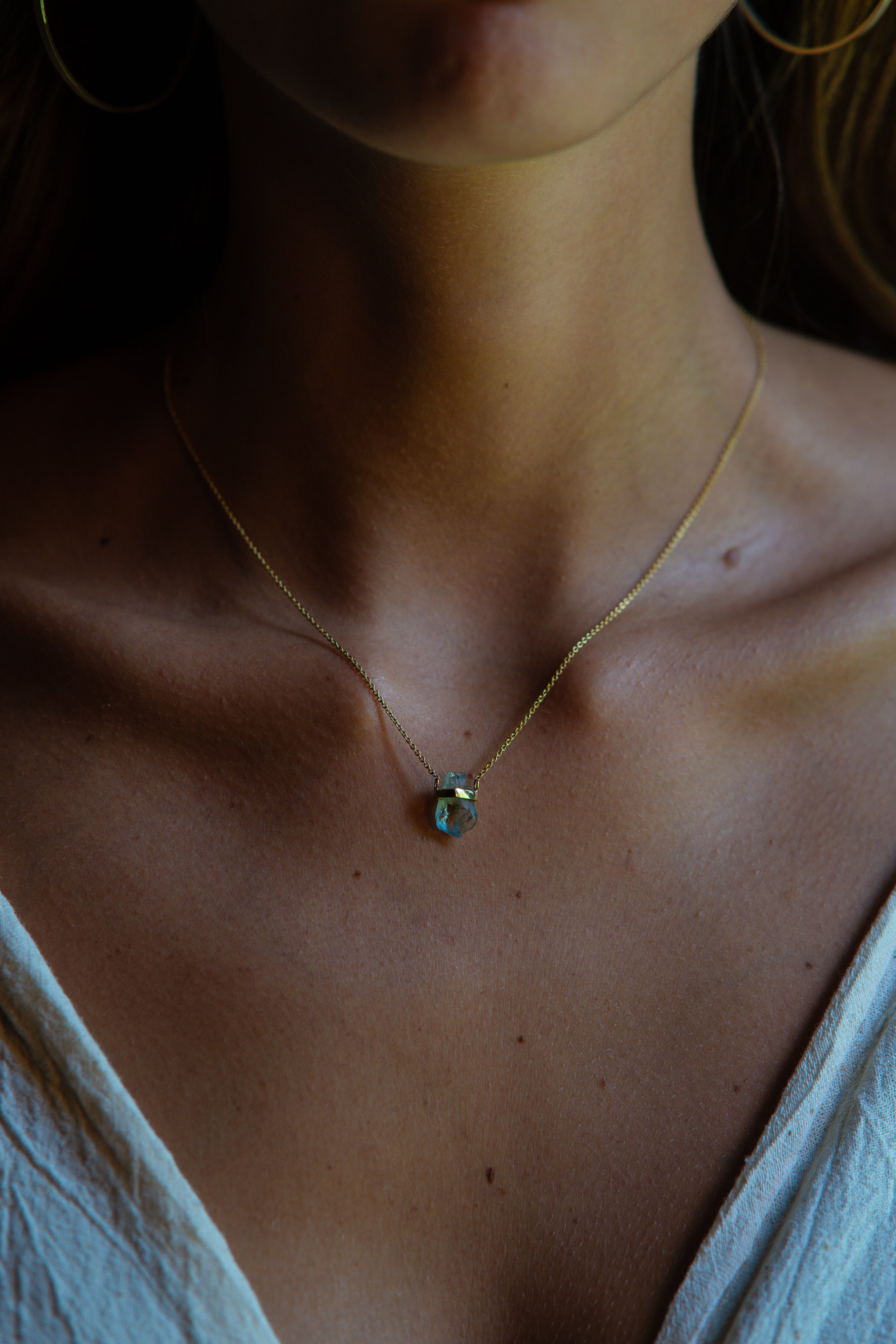 Aquamarine Mini Amulet - Raw