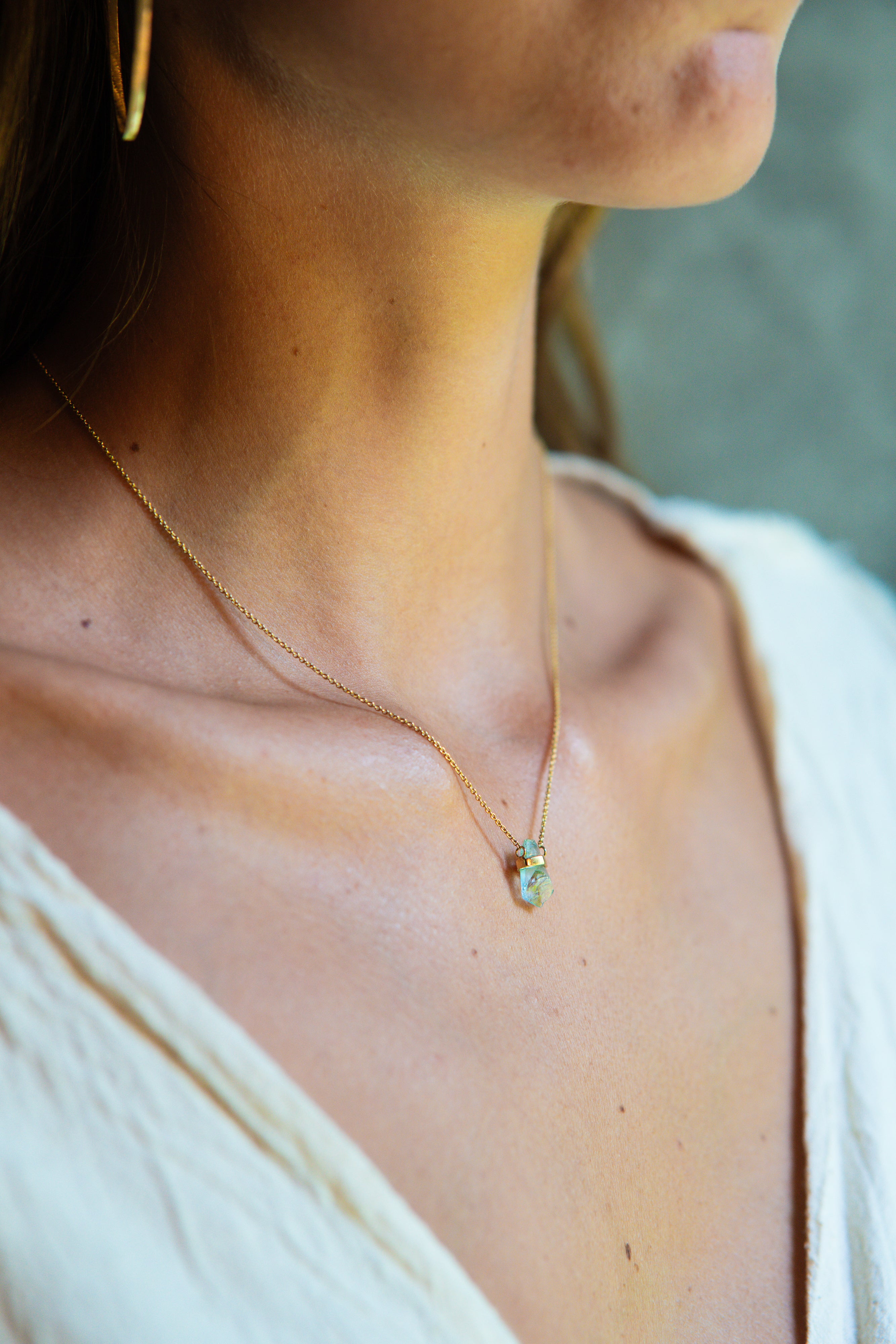 Aquamarine Mini Amulet - Raw