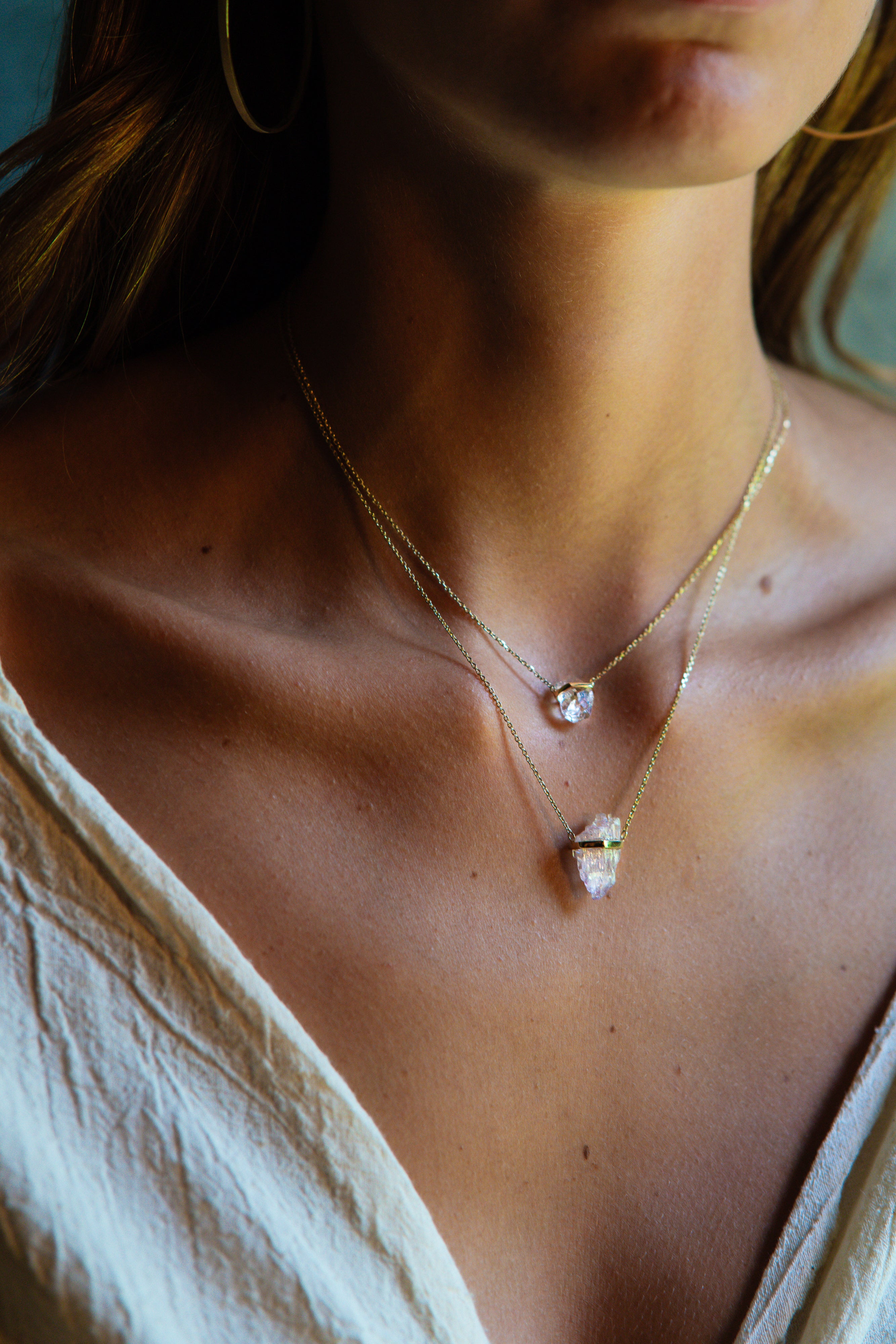 Kunzite Mini Amulet - Raw