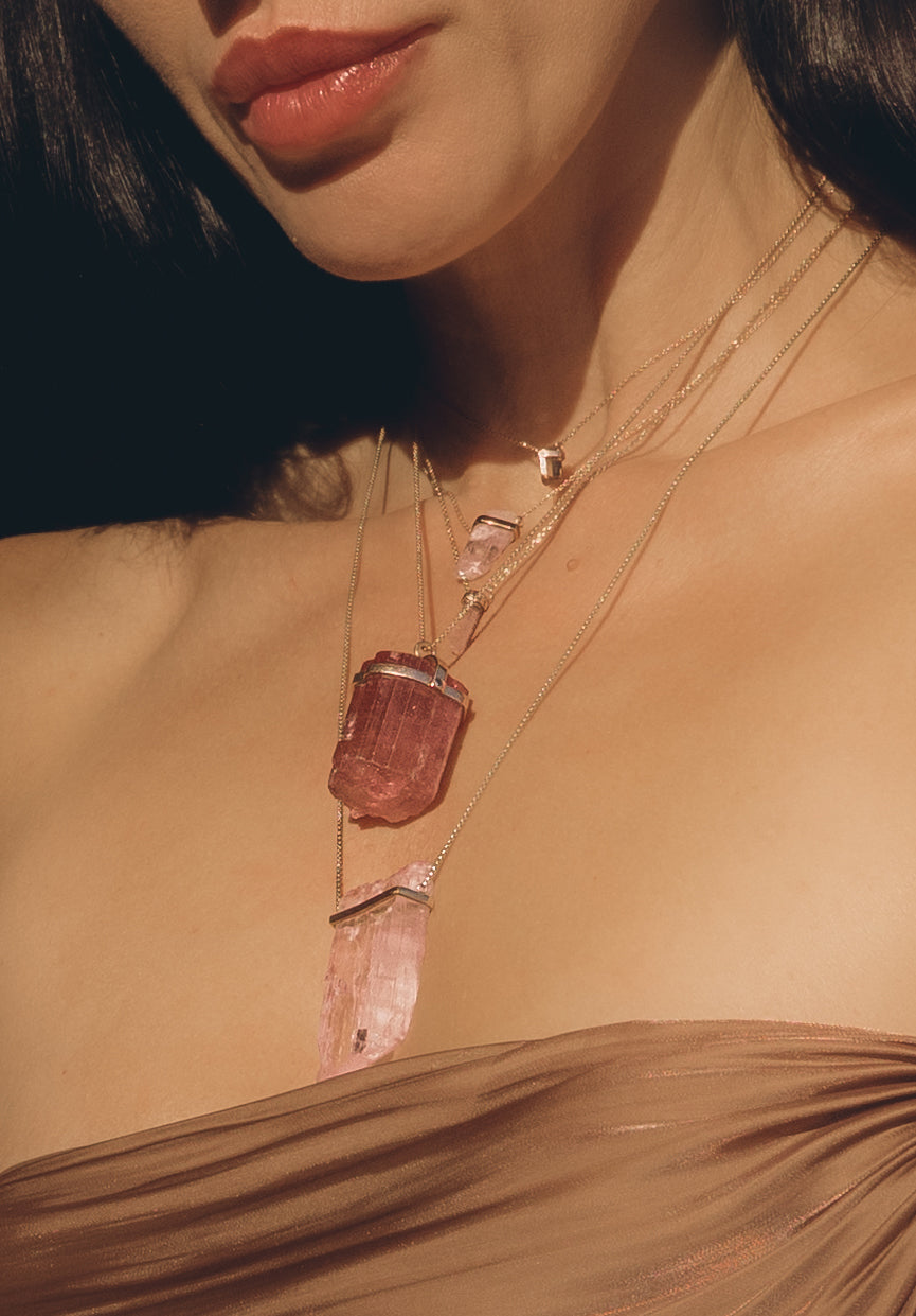 Classic Kunzite Amulet-14k