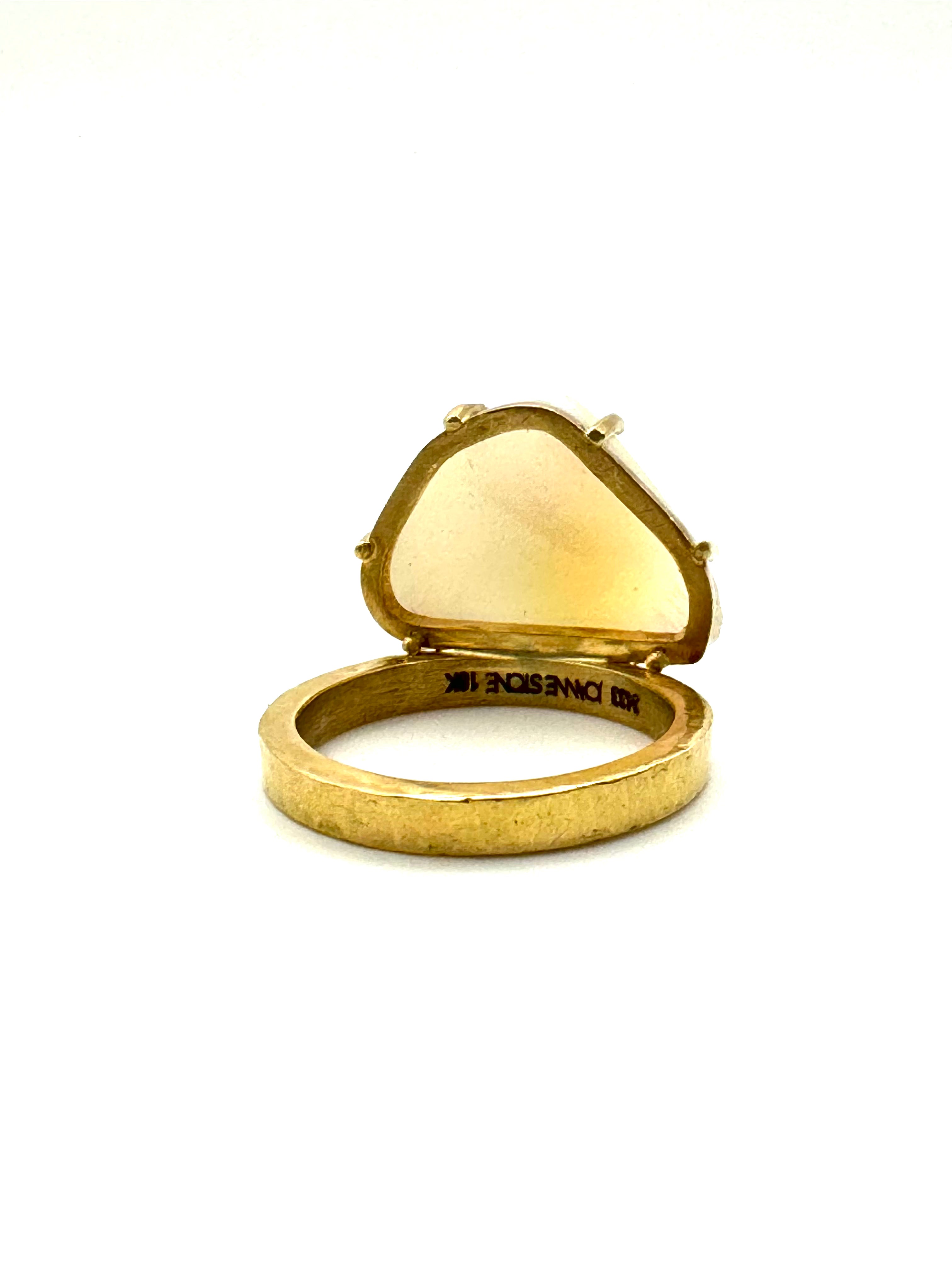 Nectar Organic White Opal Liu Ring-Y18k