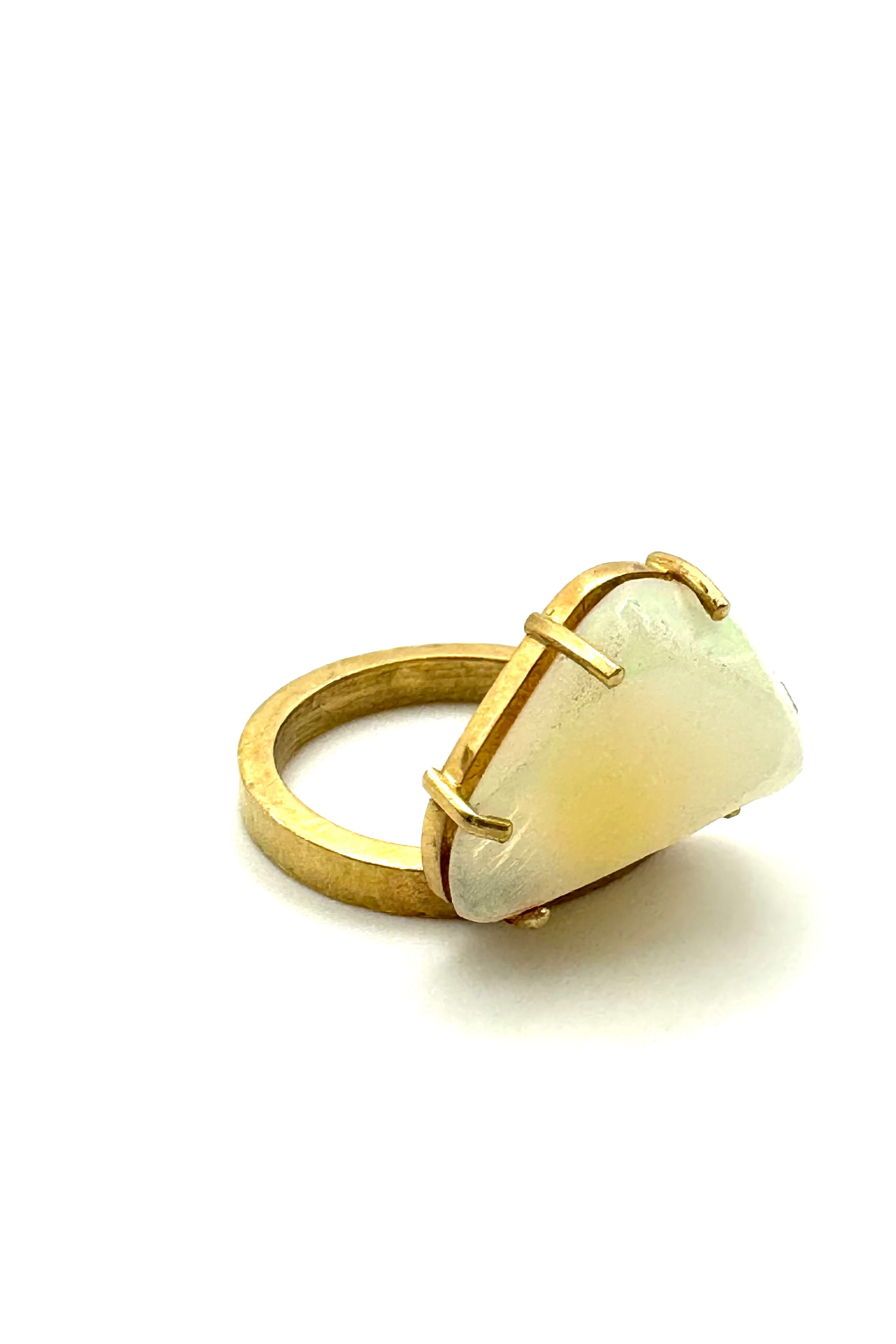White Opal Liu Ring - Cut