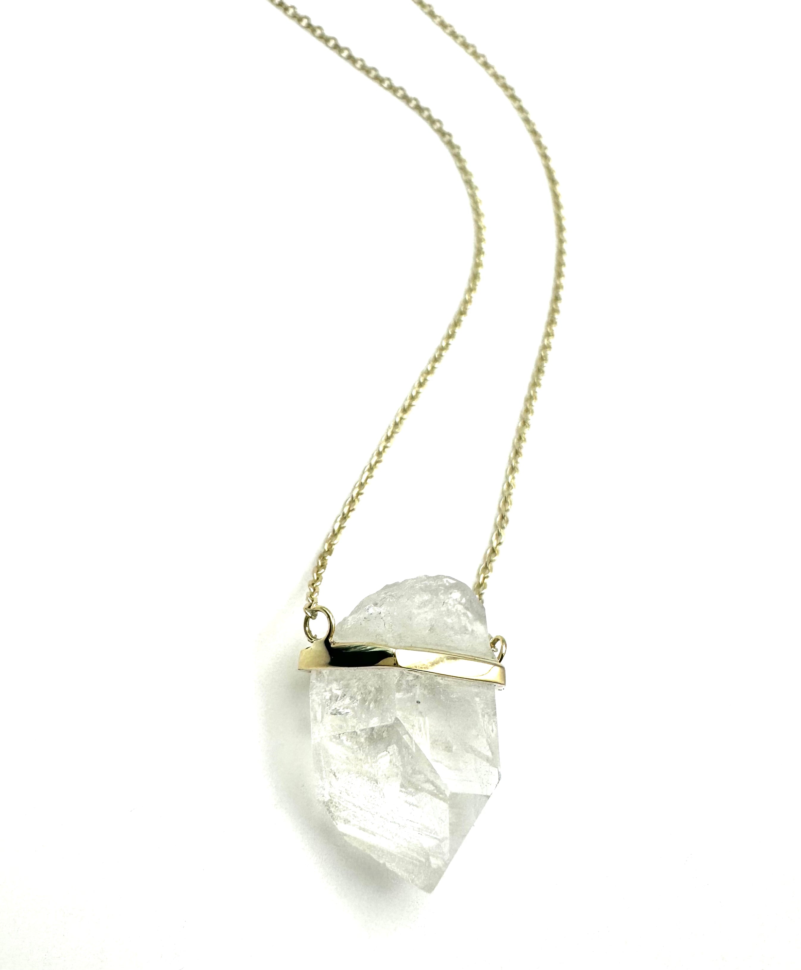 Clear Quartz Point Mini Amulet - Raw