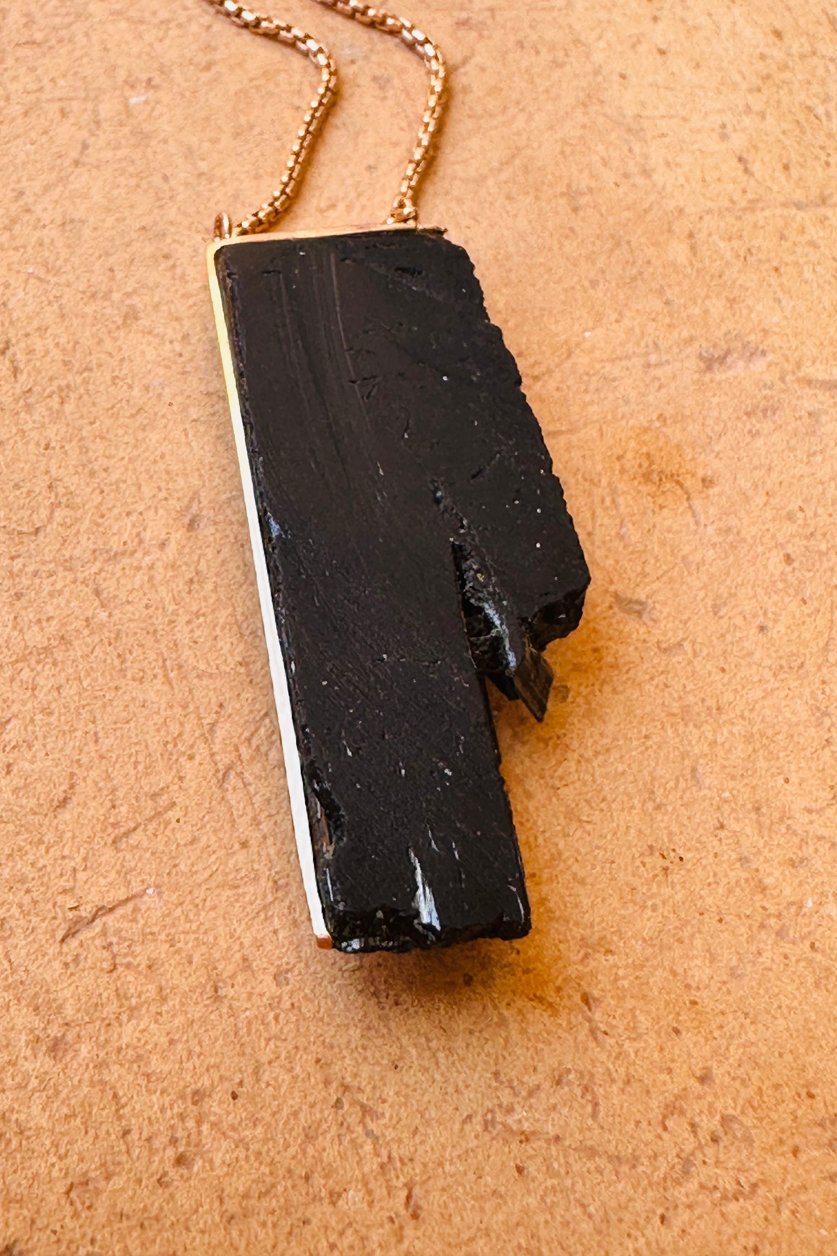Black Tourmaline Amulet - Raw