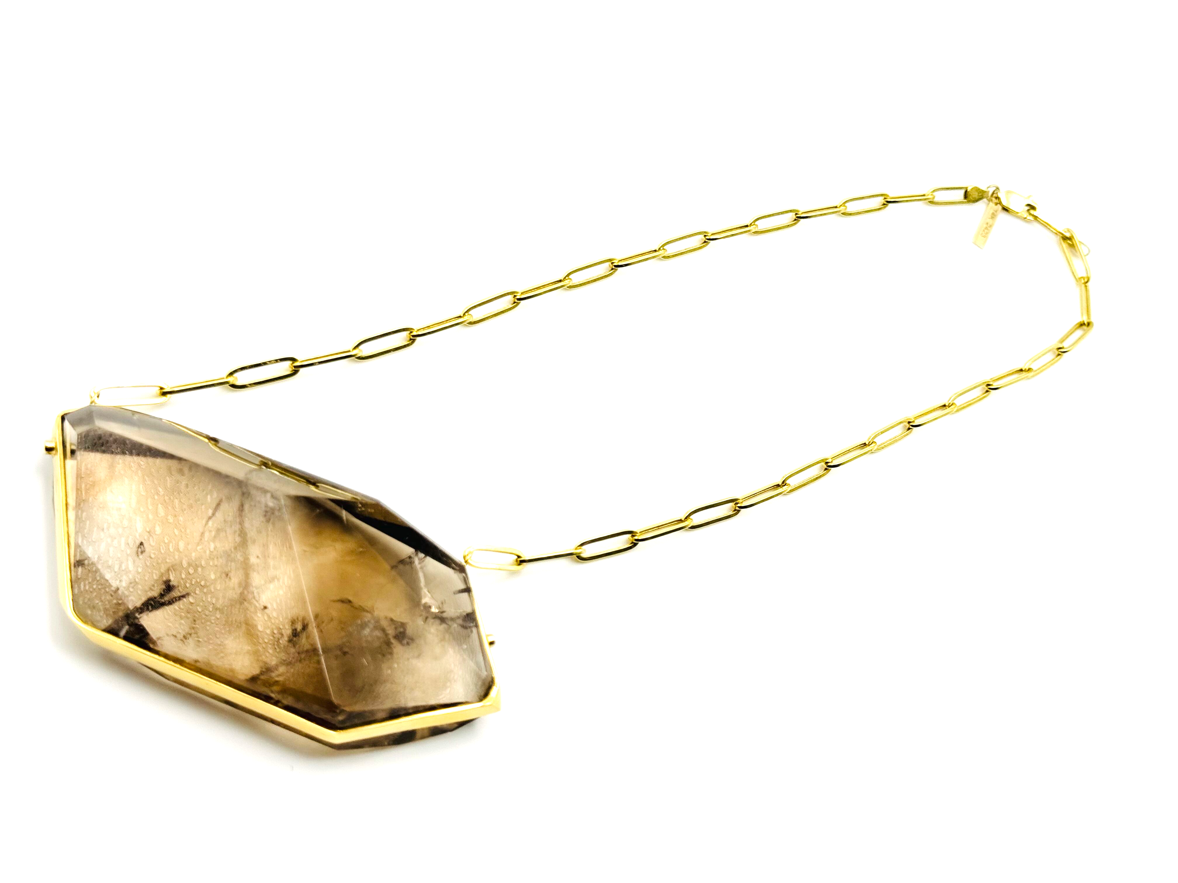 Smoky Quartz Wrap Amulet - Cut