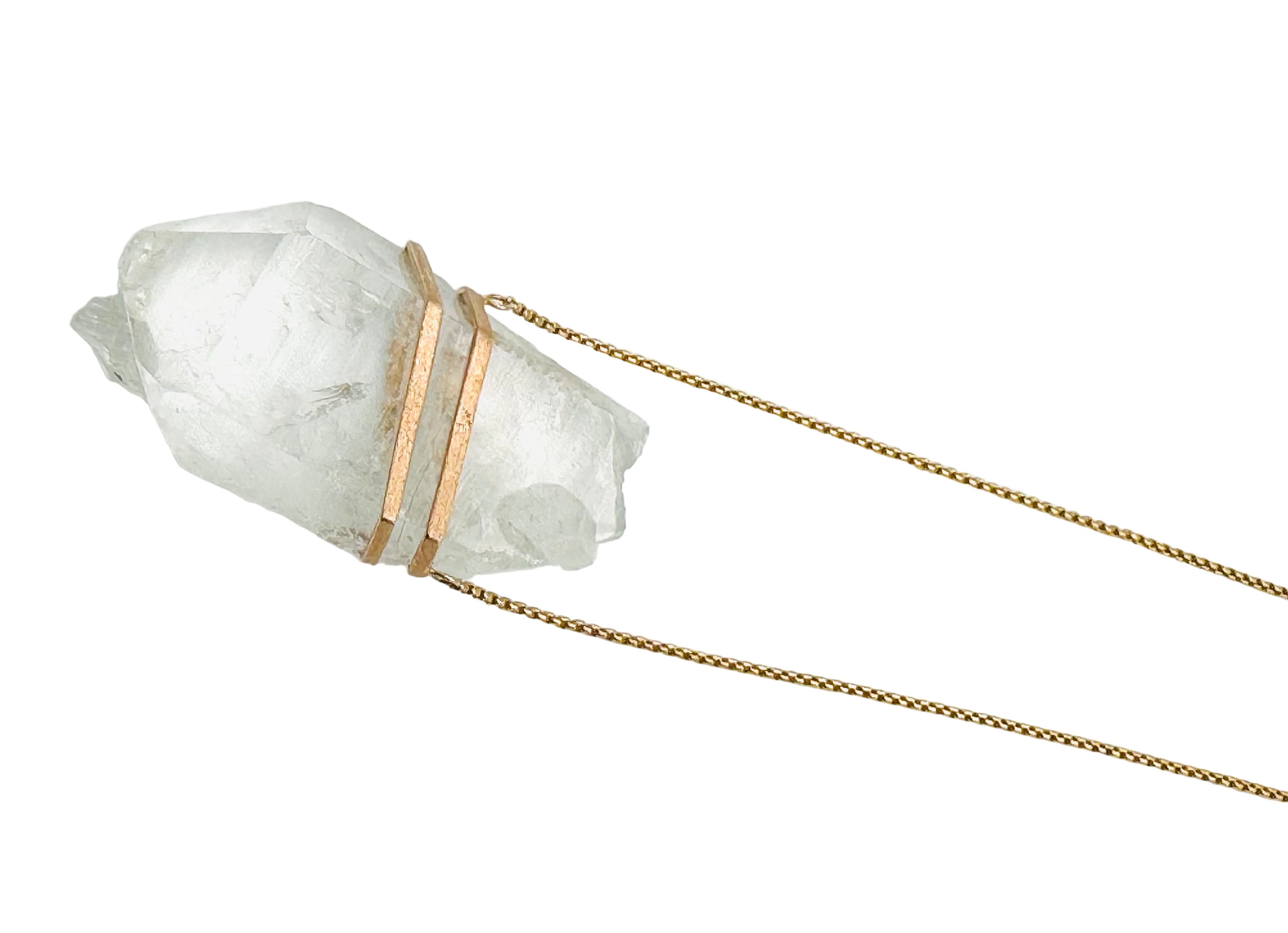 Clear Quartz Double Amulet - Raw