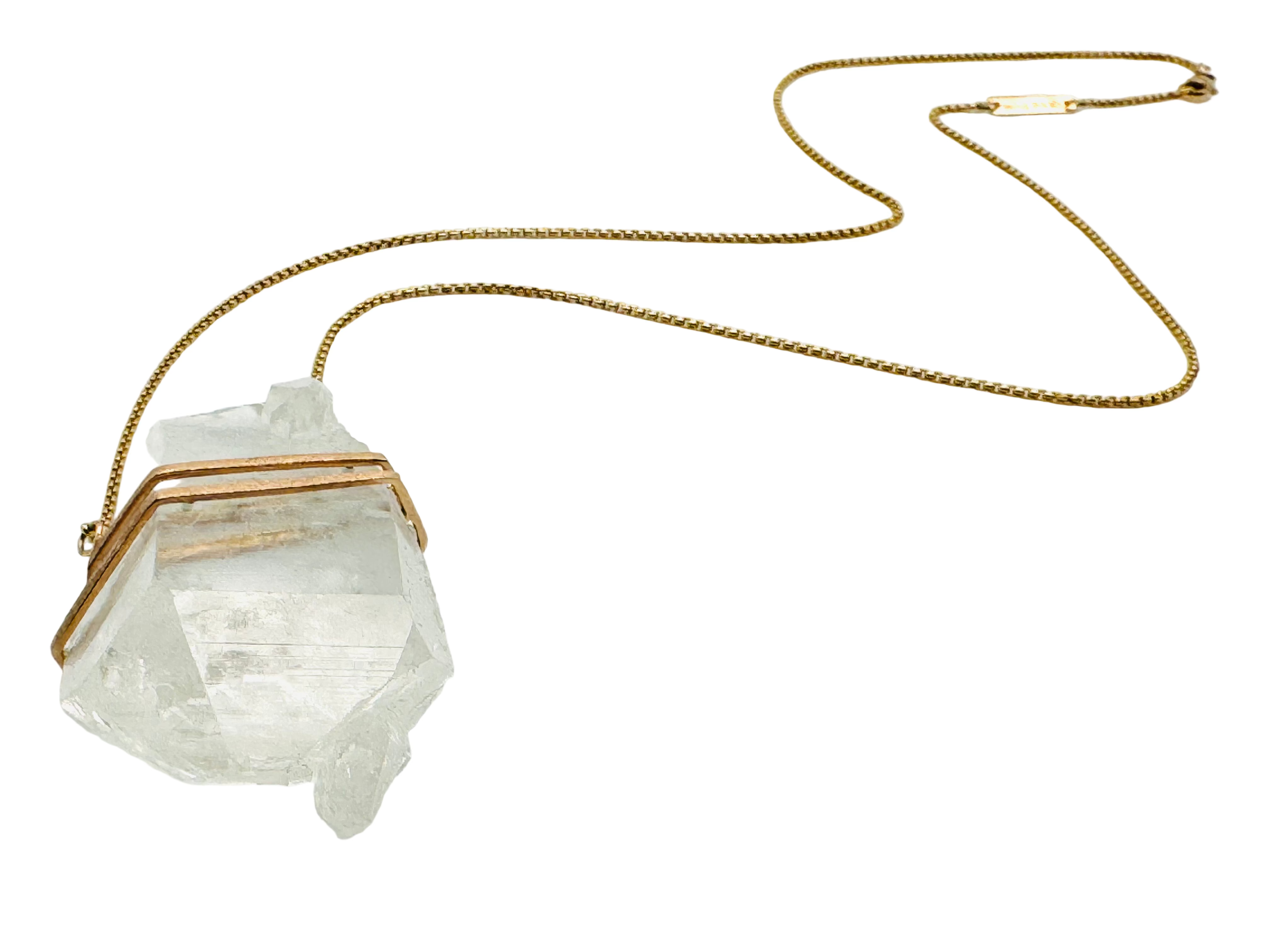 Clear Quartz Double Amulet - Raw