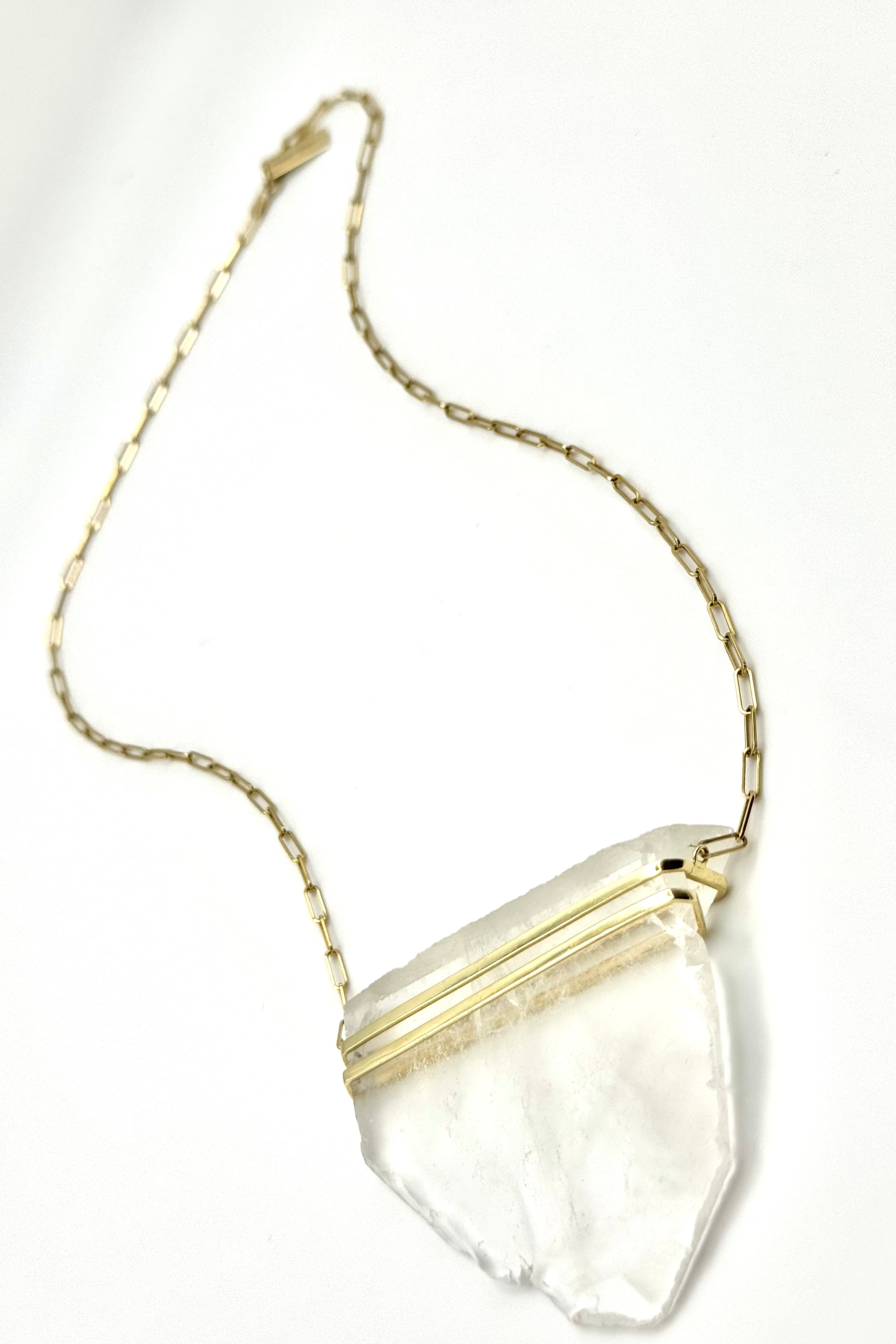 Clear Quartz Double Amulet - Raw