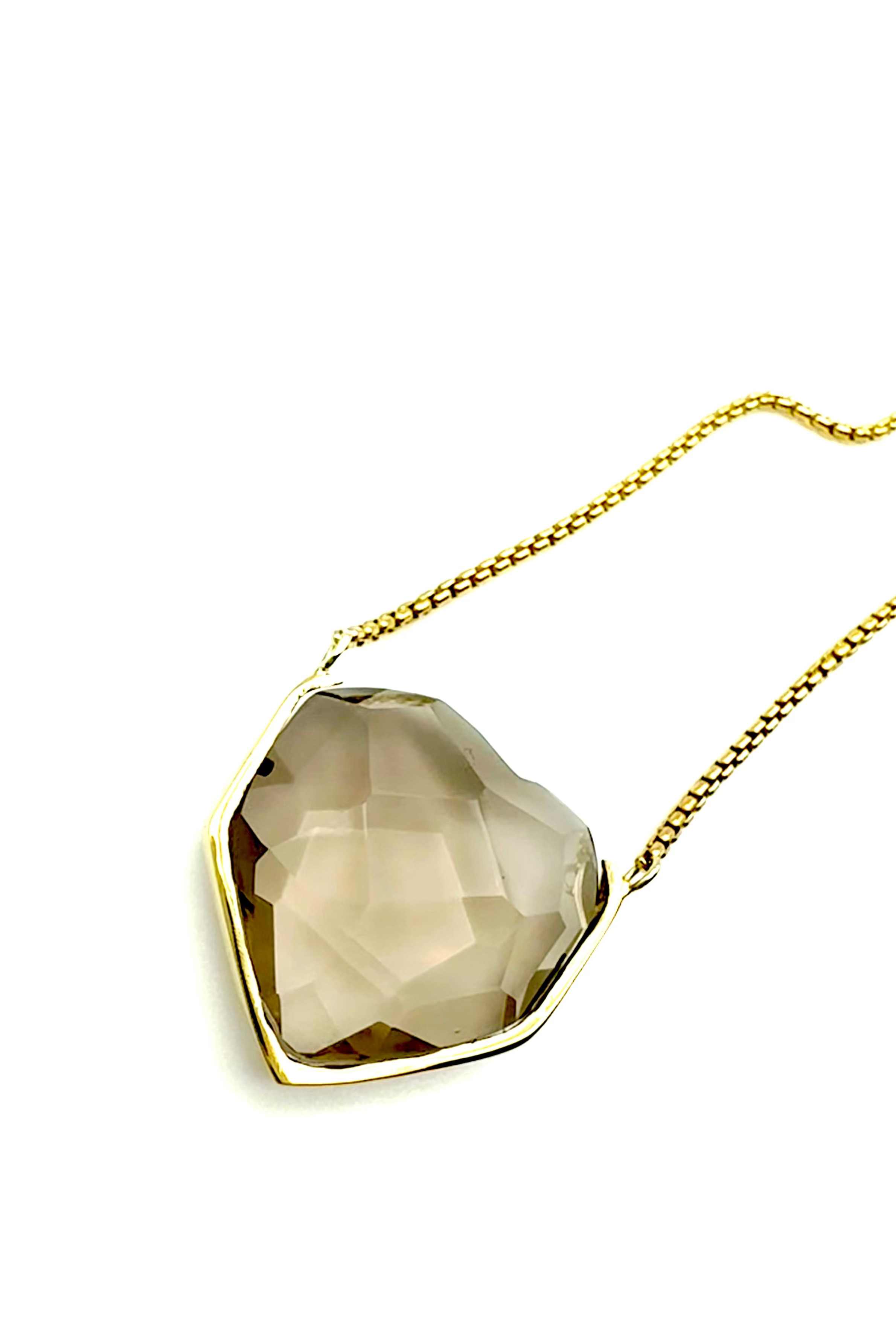 Smoky Quartz Wrap Amulet - Cut