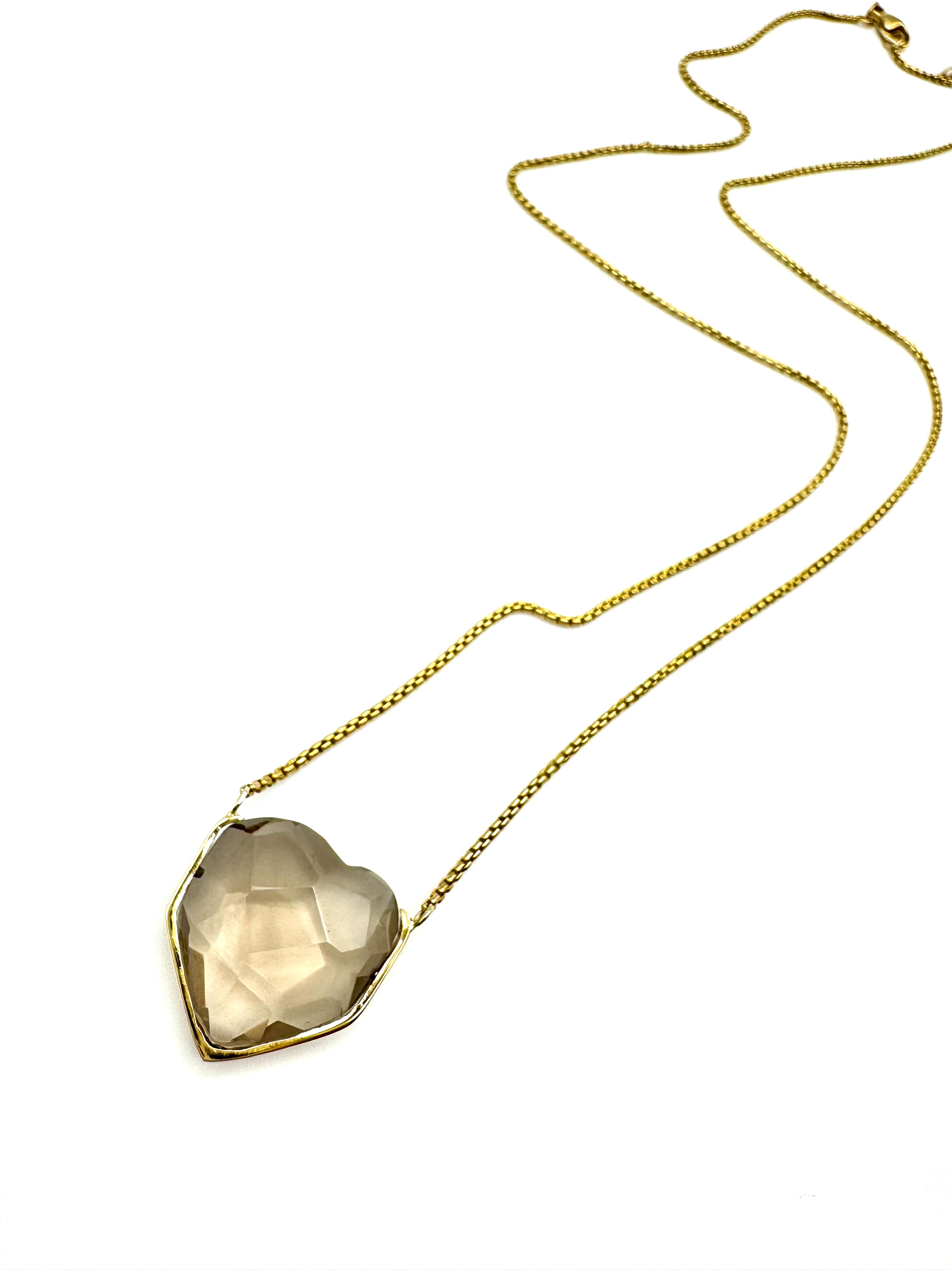 Smoky Quartz Wrap Amulet - Cut