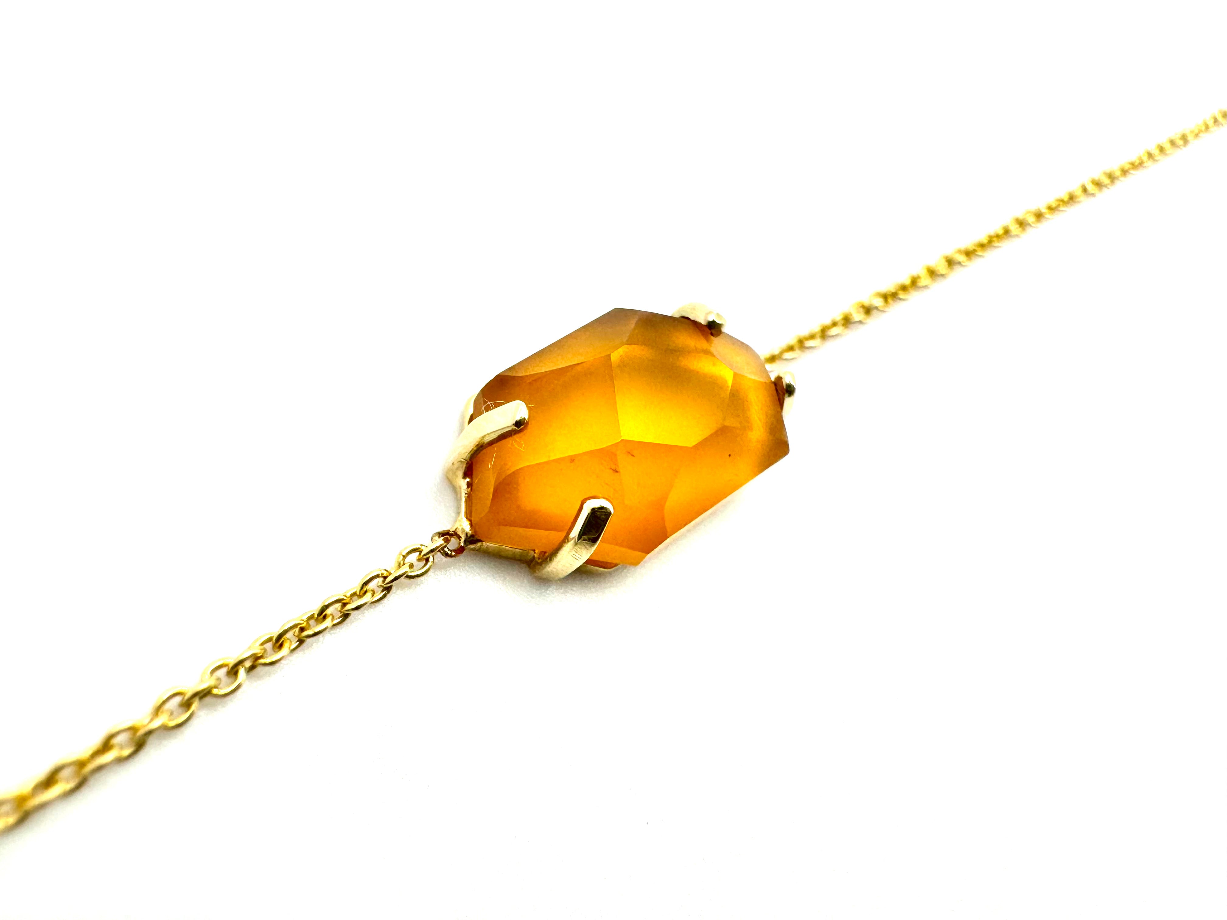 Citrine Trinket Mini Amulet - Cut