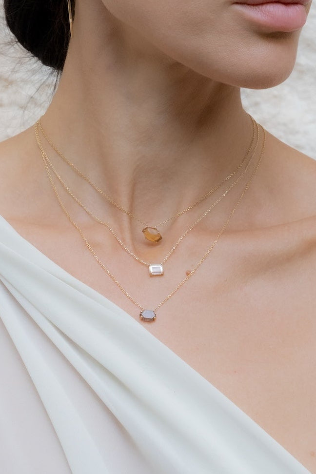 Classic Cut Citrine Trinket Mini Amulet