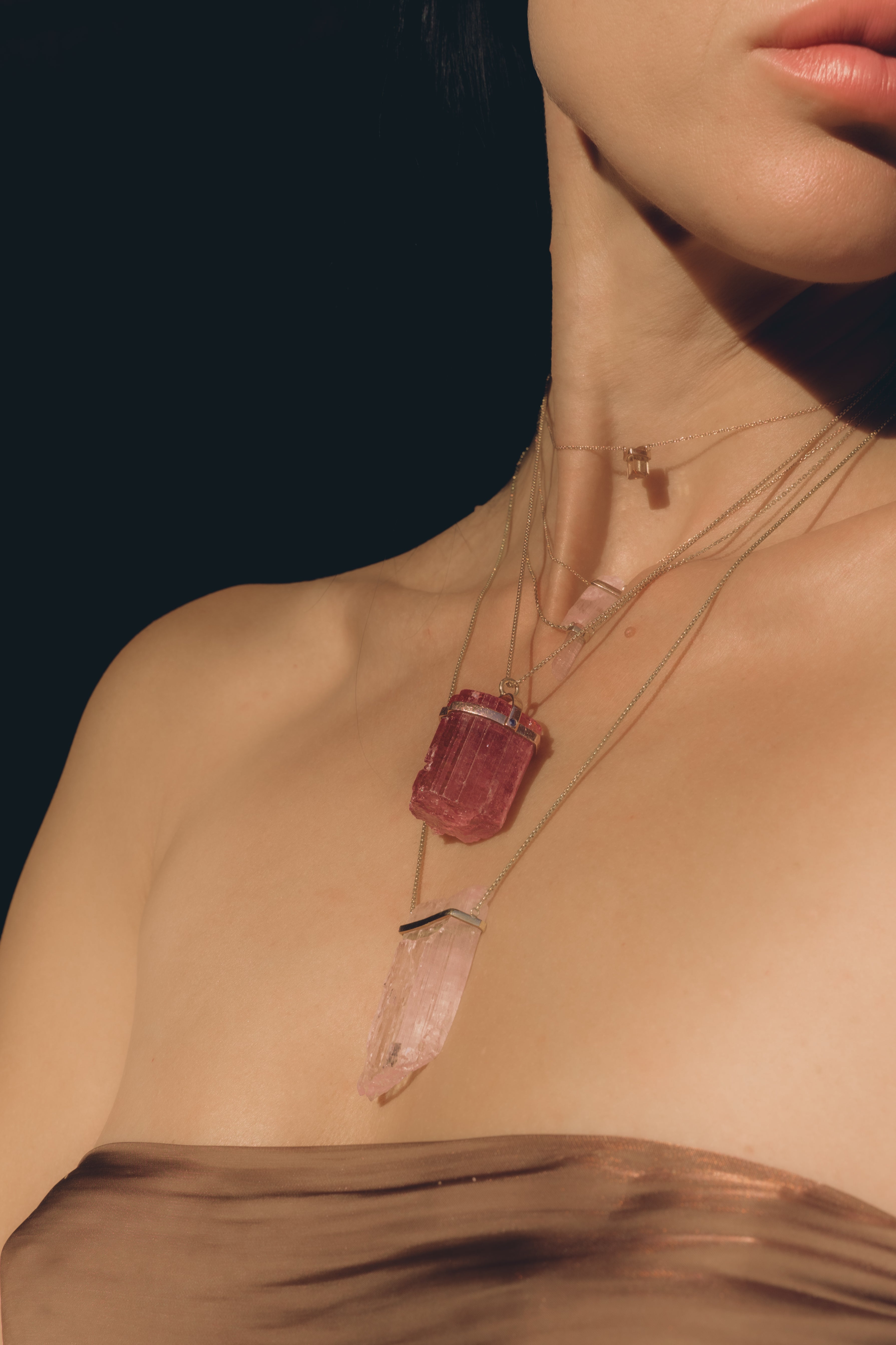 Classic Kunzite Amulet-14k