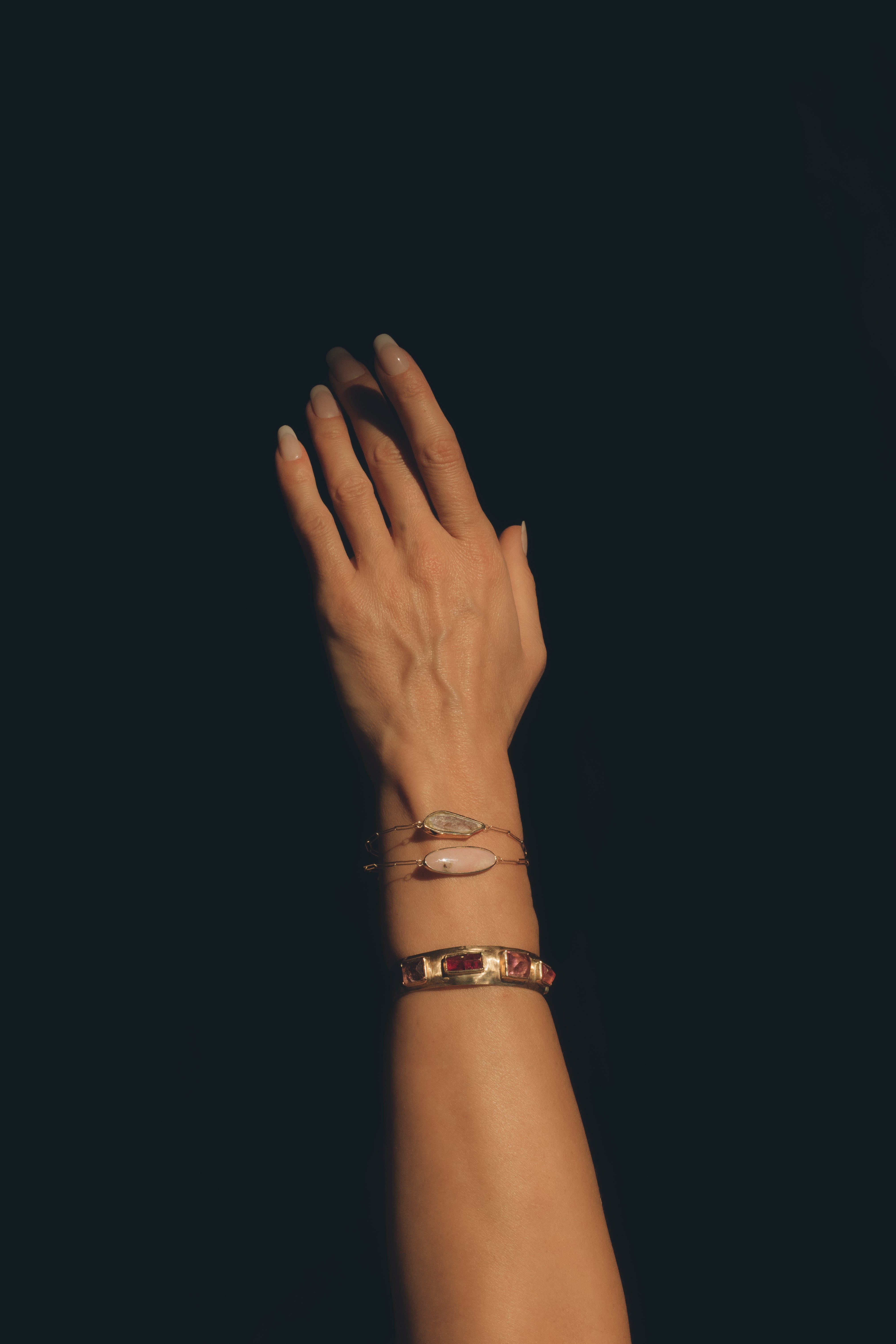 Nectar Cut Pink Tourmaline Star Bracelet-Y18K