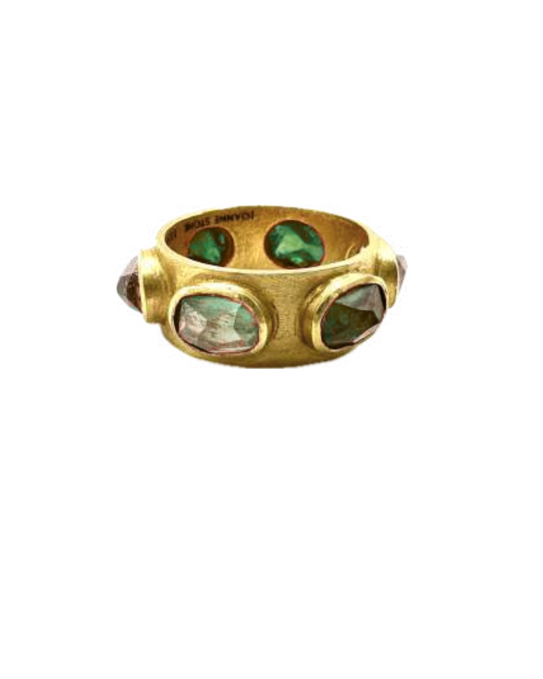 Green Tourmaline Star Ring - Cut