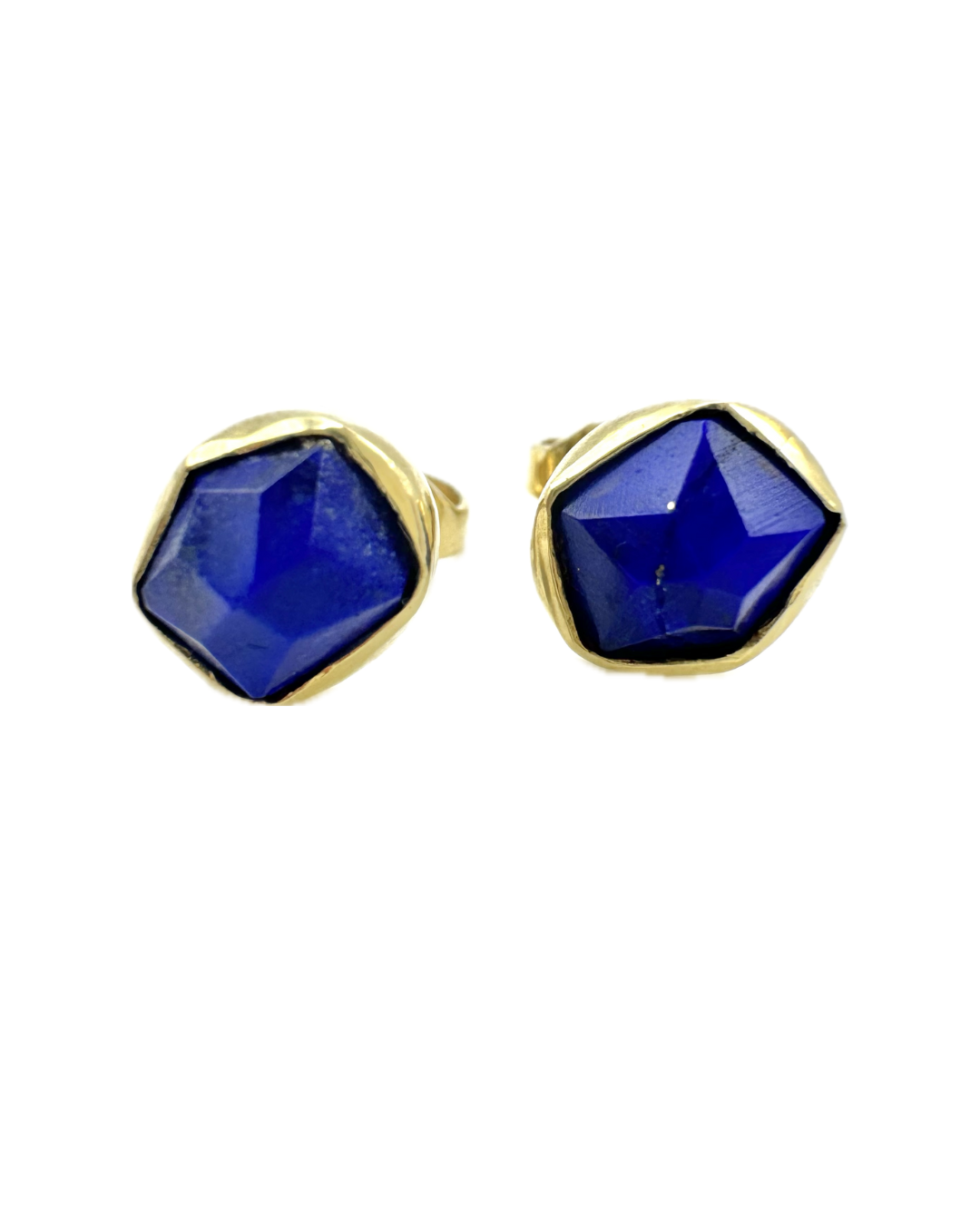 Lapis Lazuli Star Earrings - Cut