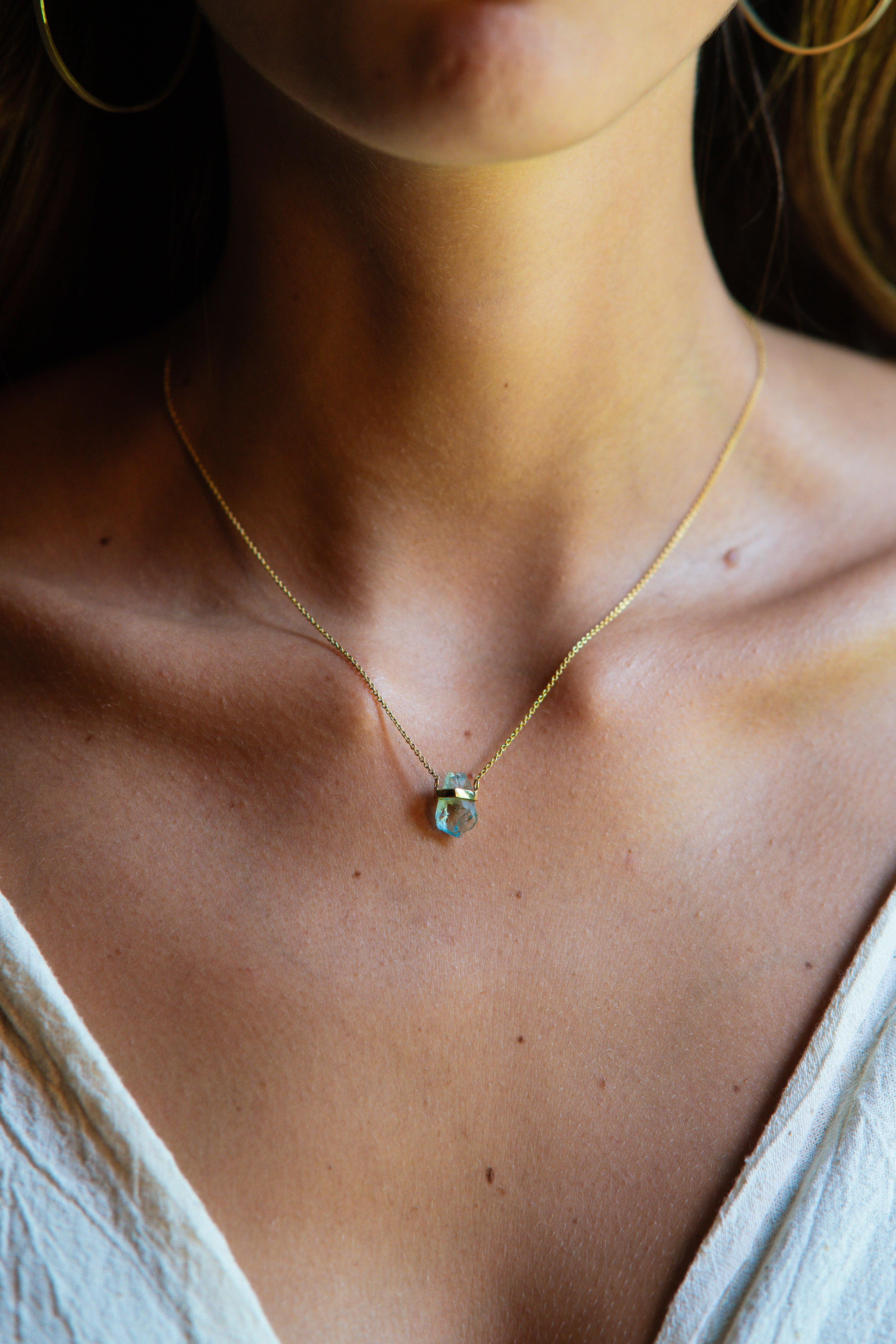 Aquamarine Mini Amulet - Raw