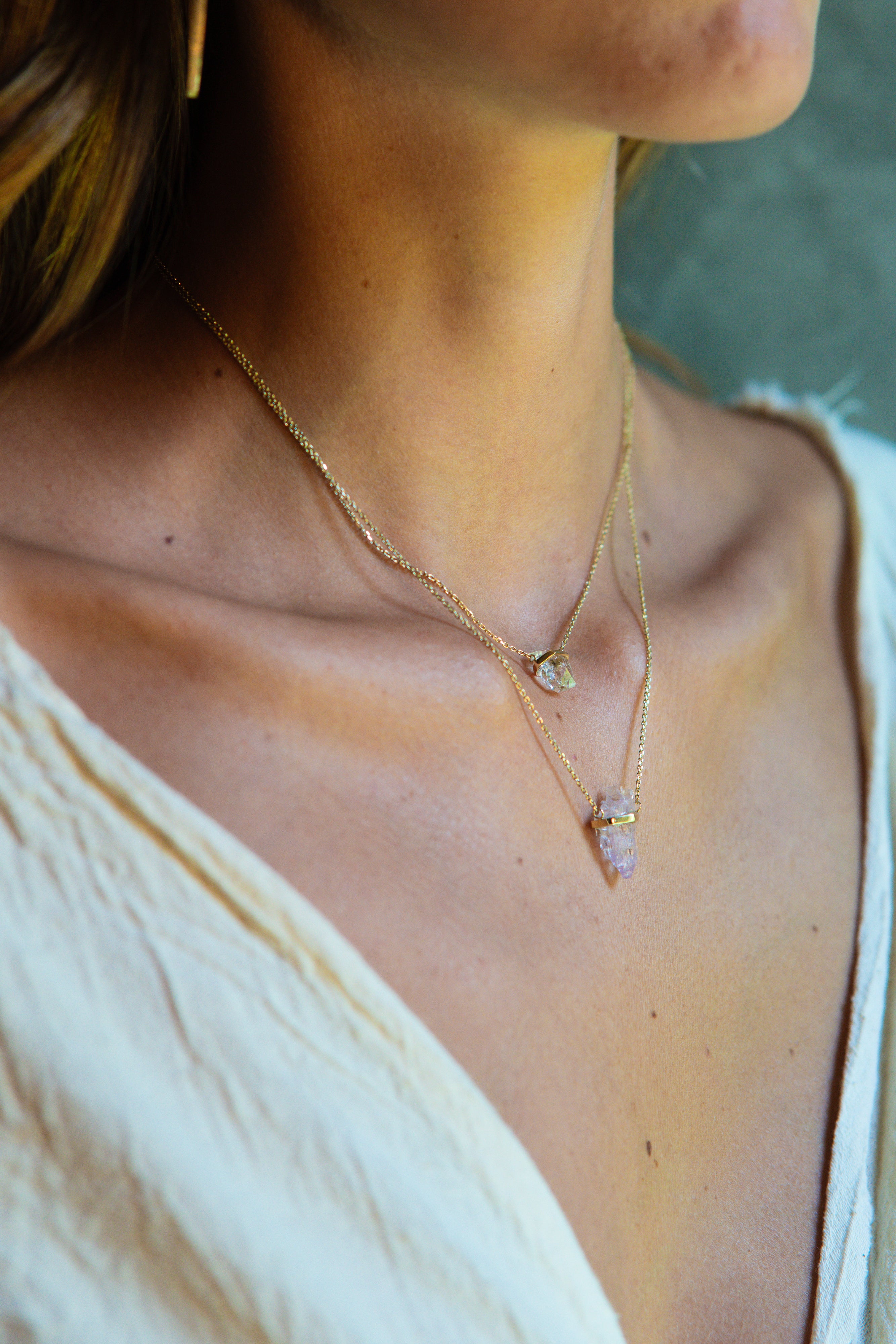 Kunzite Mini Amulet - Raw