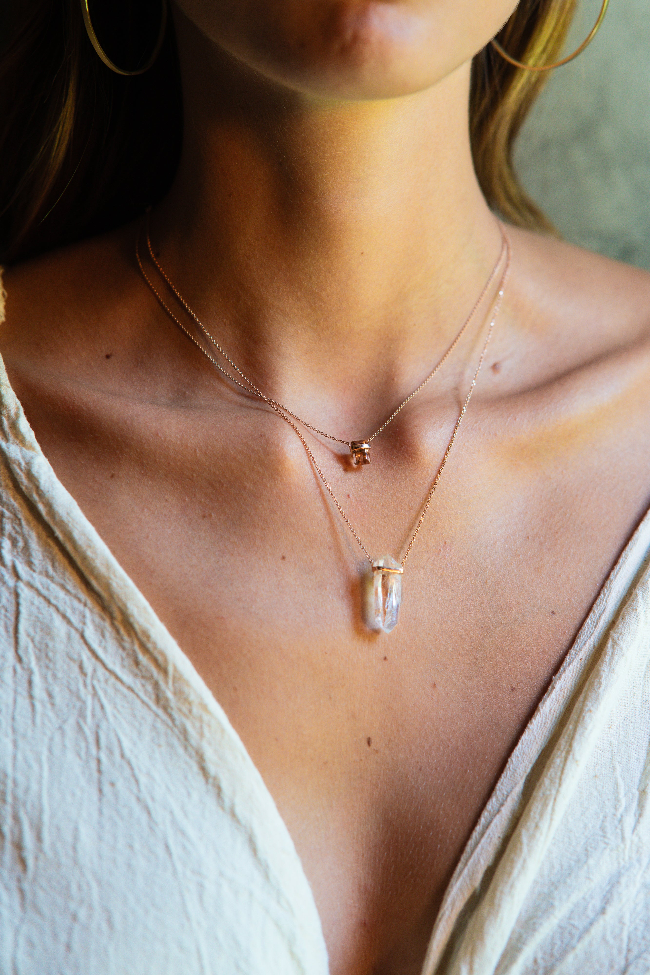 Morganite Mini Amulet - Cut