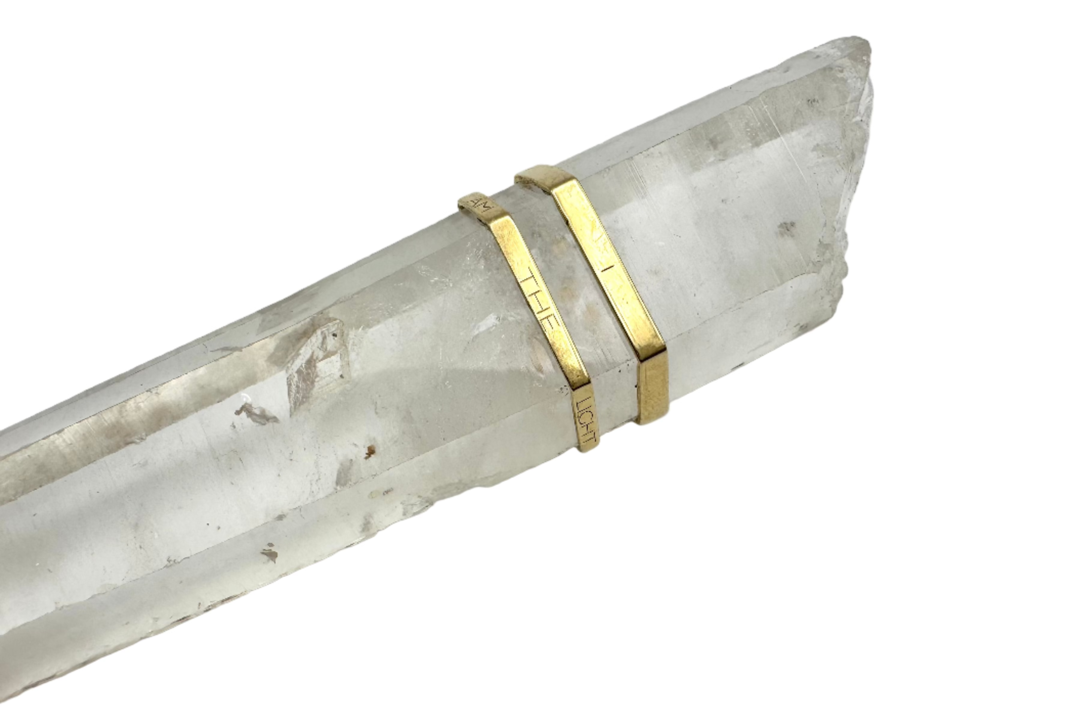 Meditation Raw Clear Quartz Double Band -Y14k