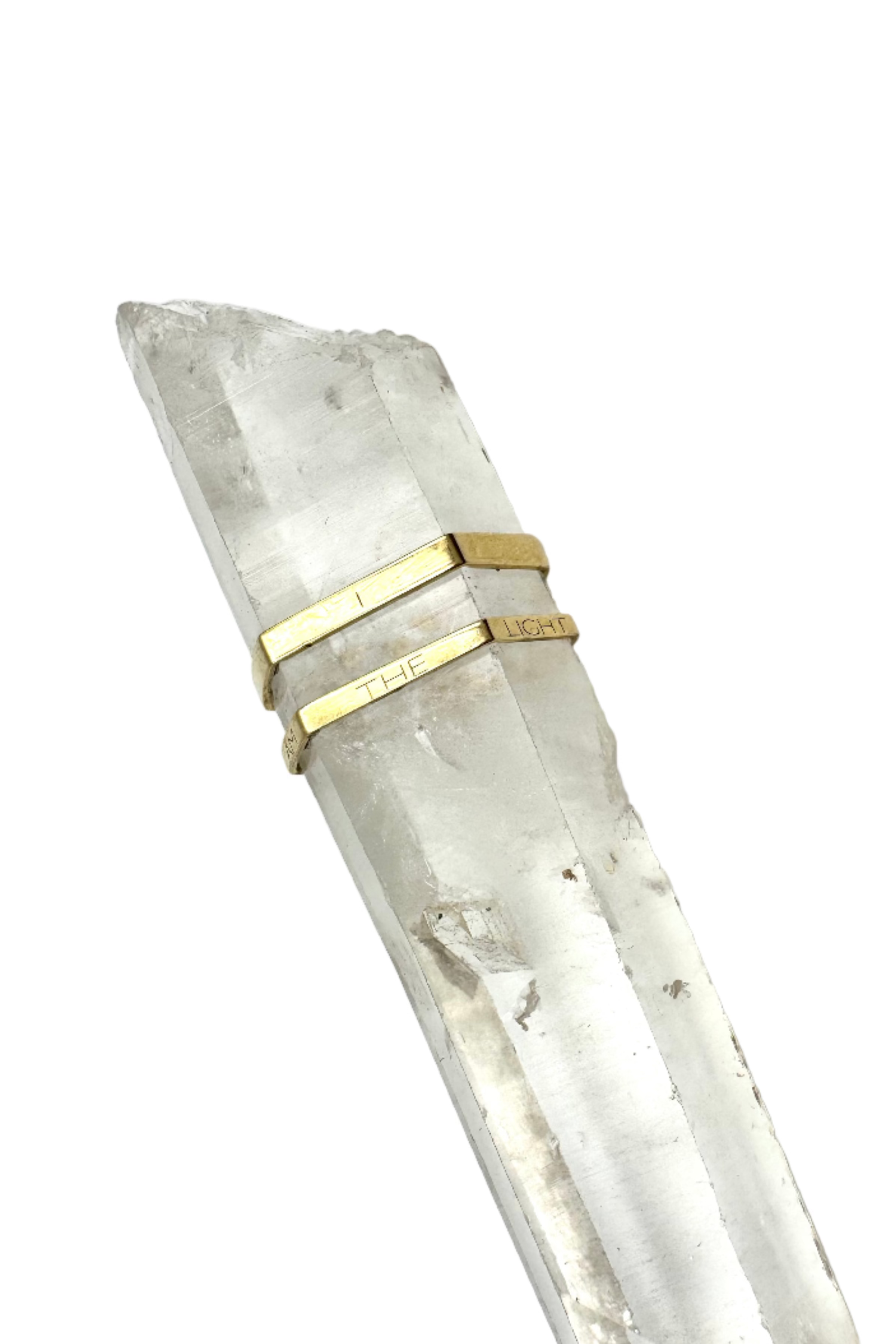 Meditation Raw Clear Quartz Double Band -Y14k