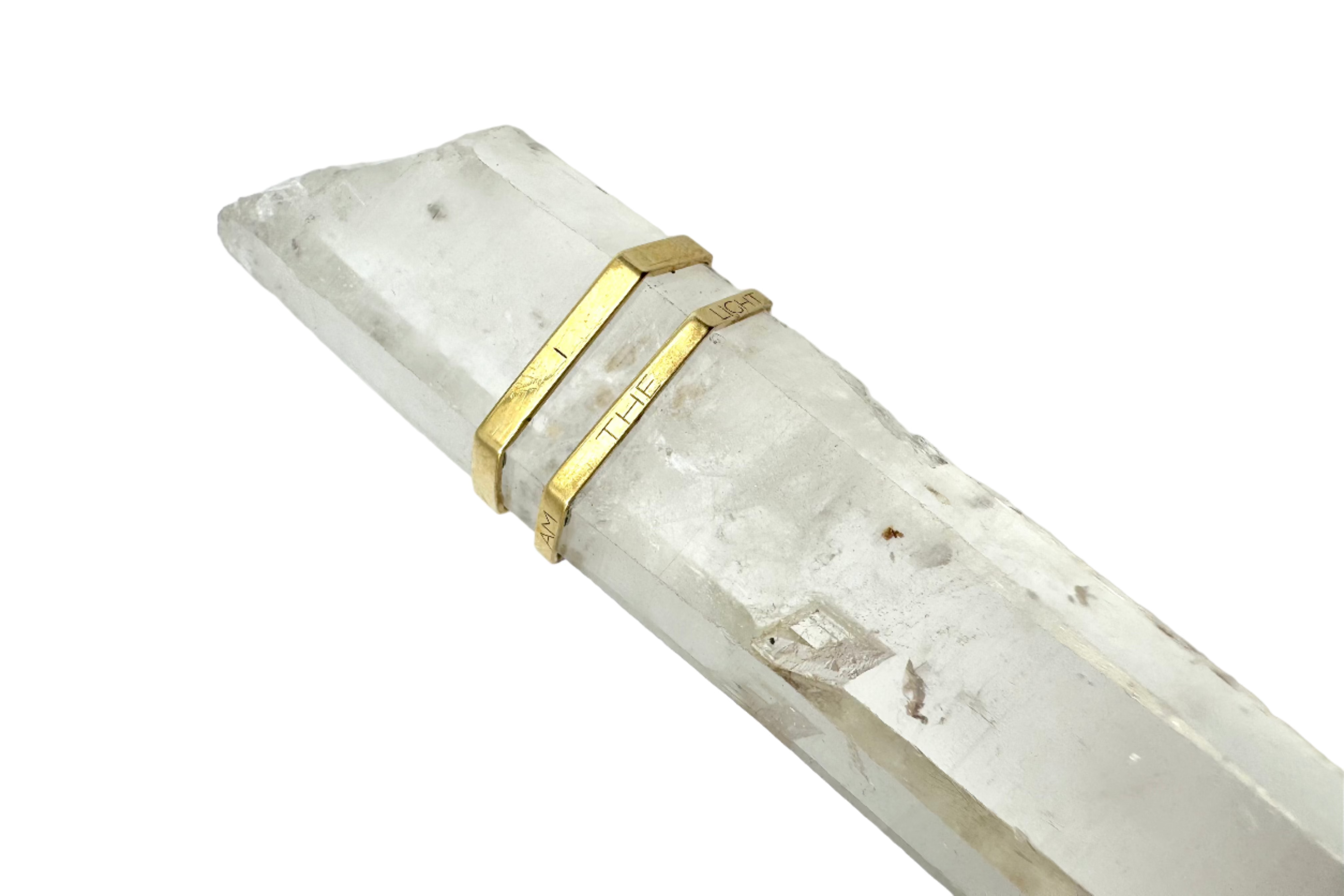 Meditation Raw Clear Quartz Double Band -Y14k