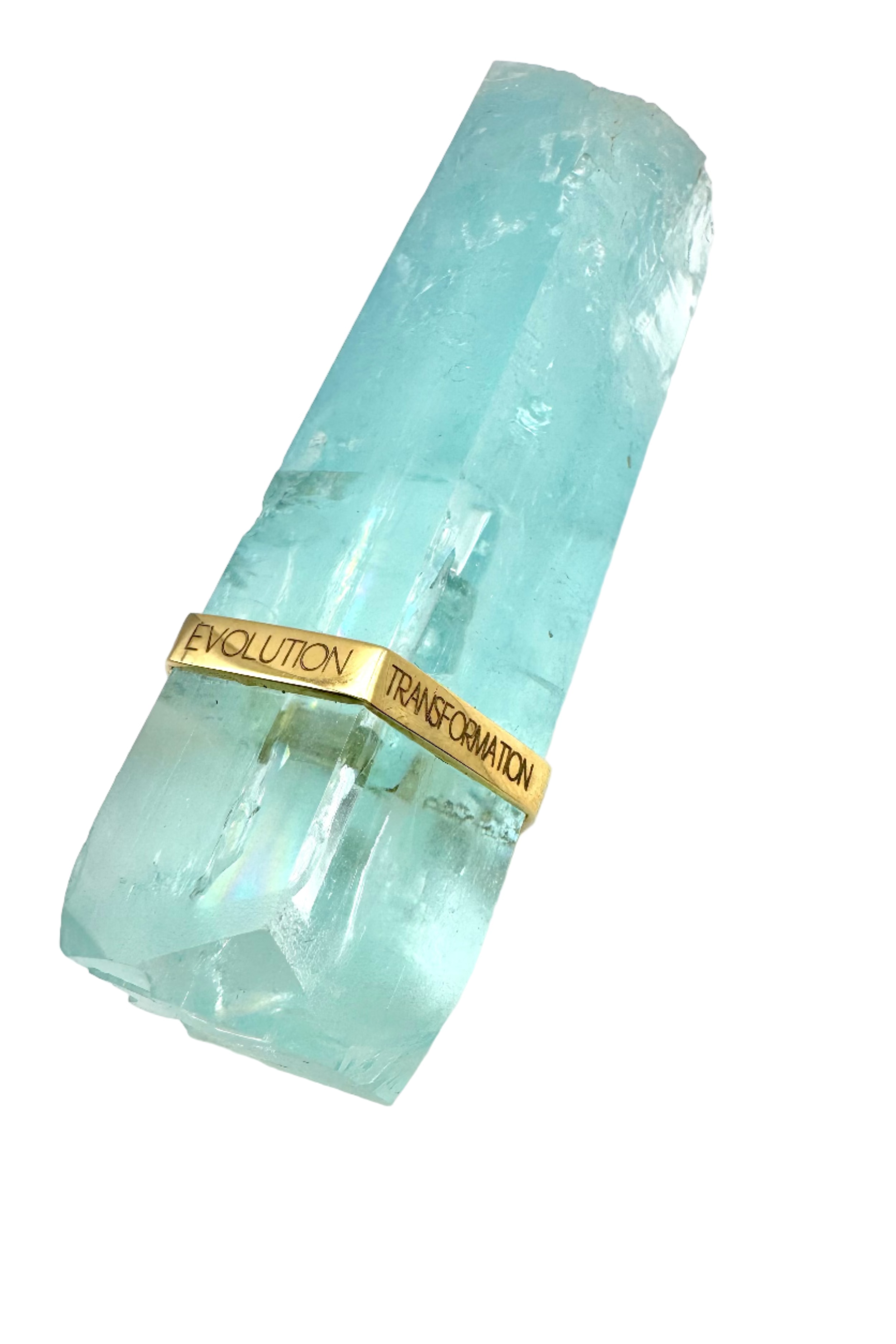 Meditation Raw Aquamarine Single Band -Y14k