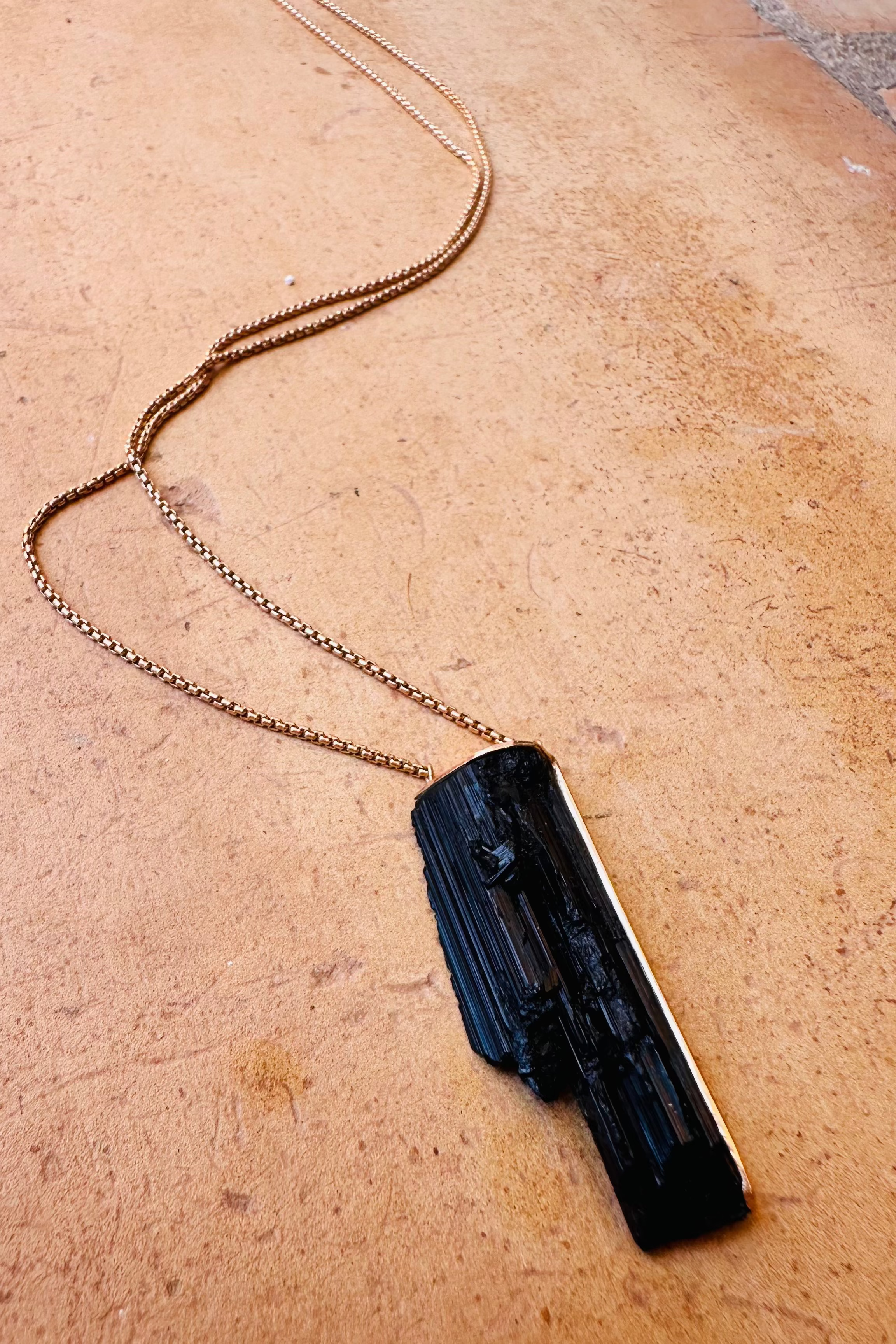 Black Tourmaline Amulet - Raw