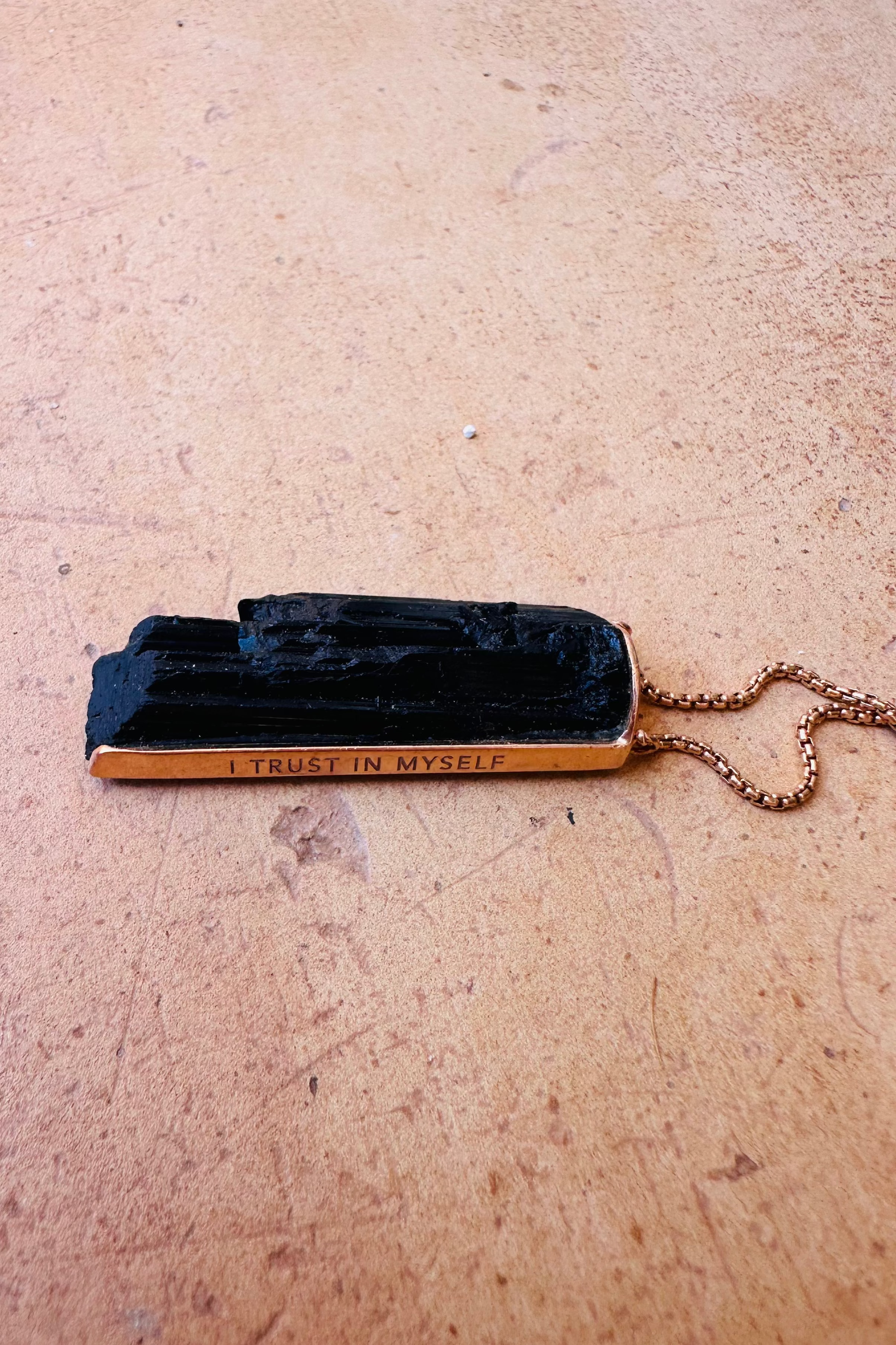 Black Tourmaline Amulet - Raw