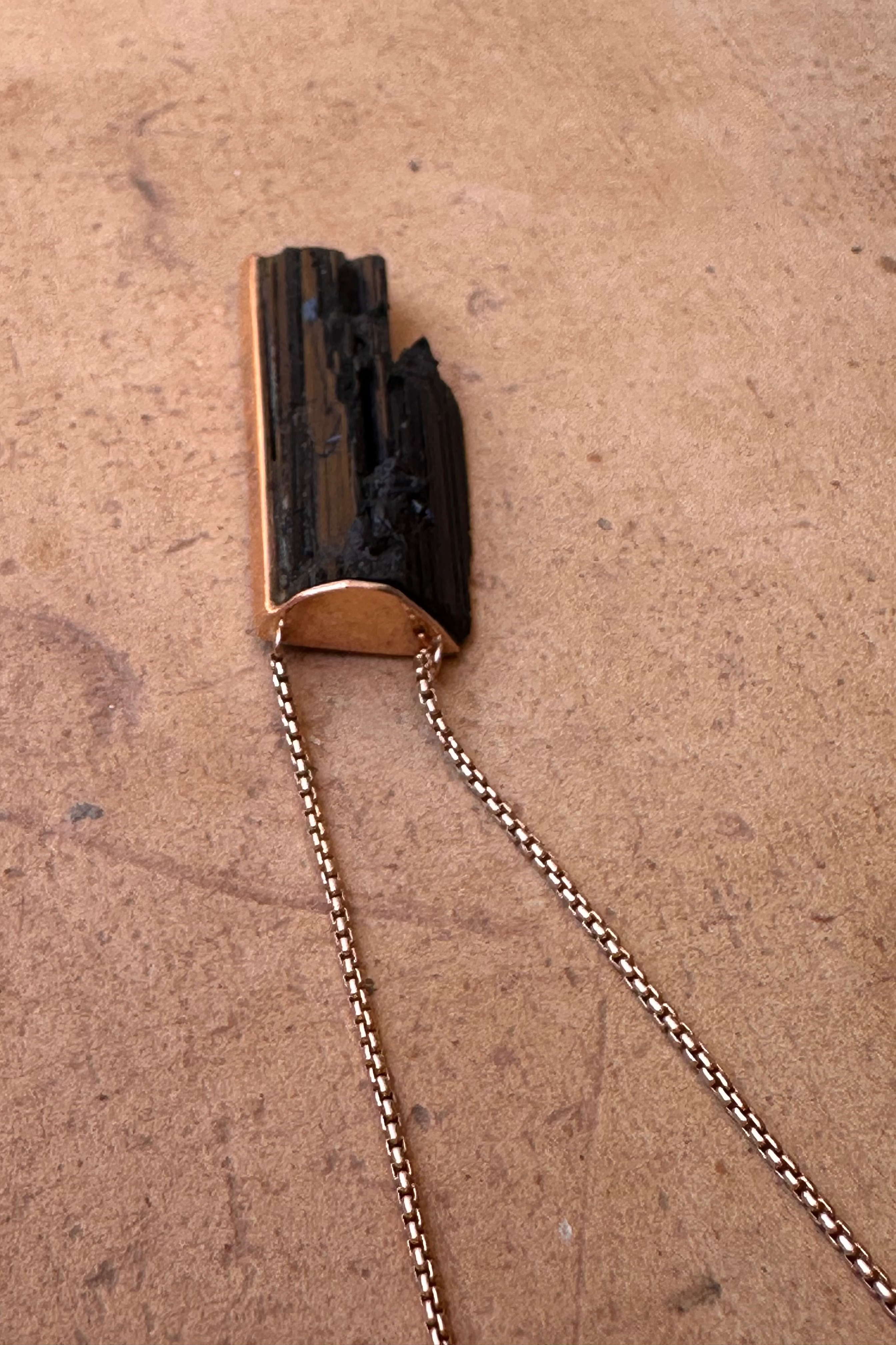 Black Tourmaline Amulet - Raw