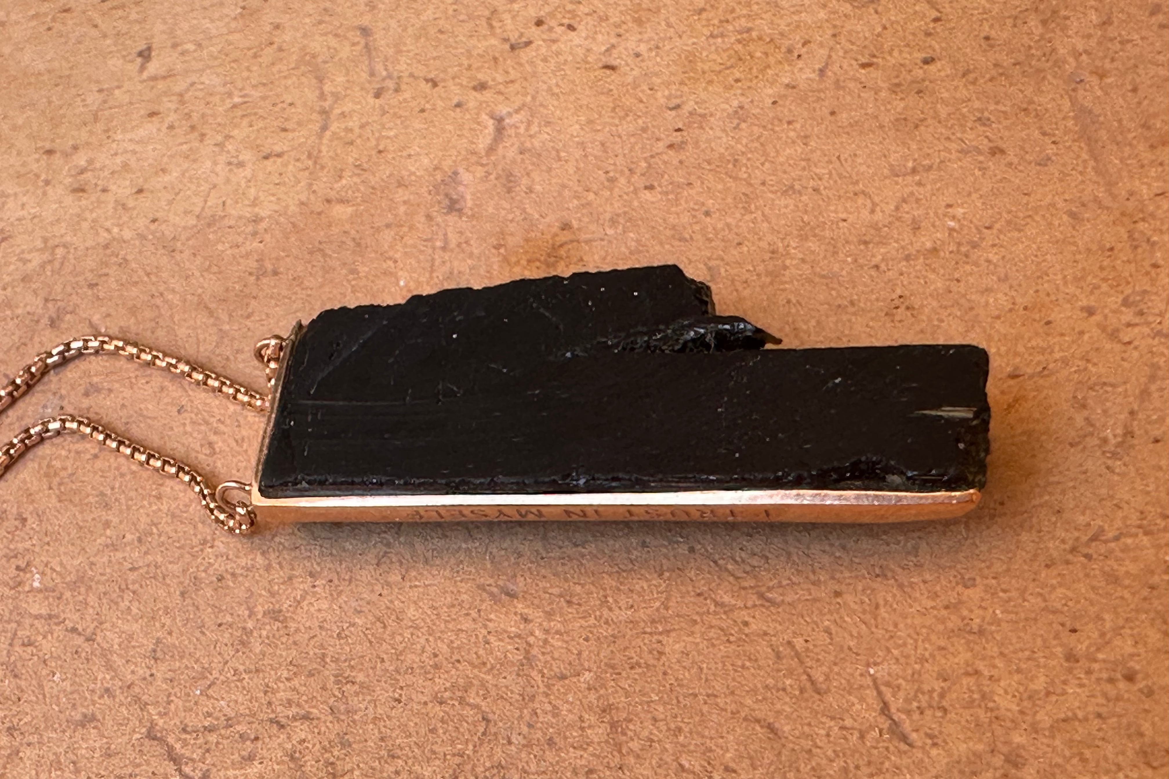 Black Tourmaline Amulet - Raw