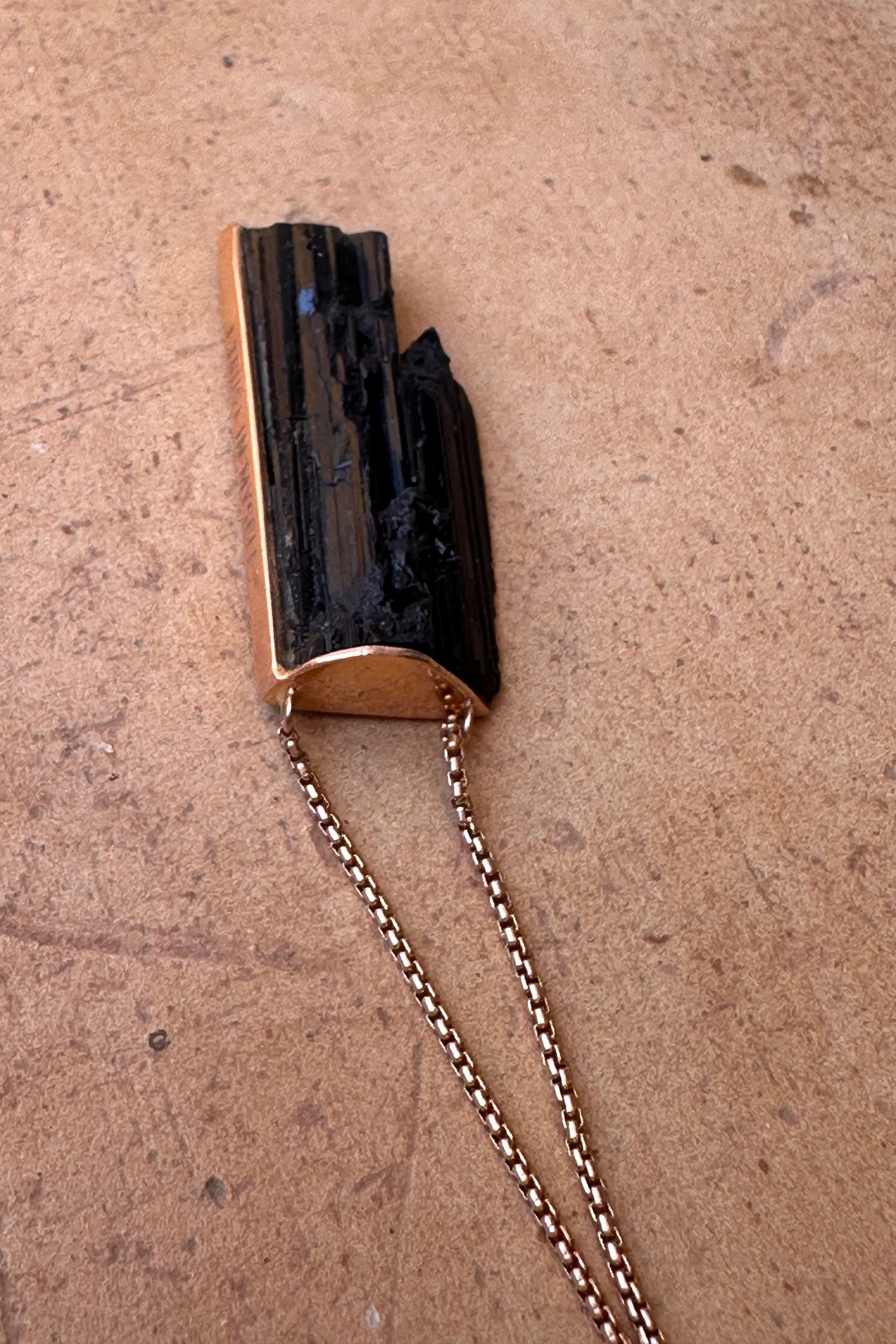Black Tourmaline Amulet - Raw