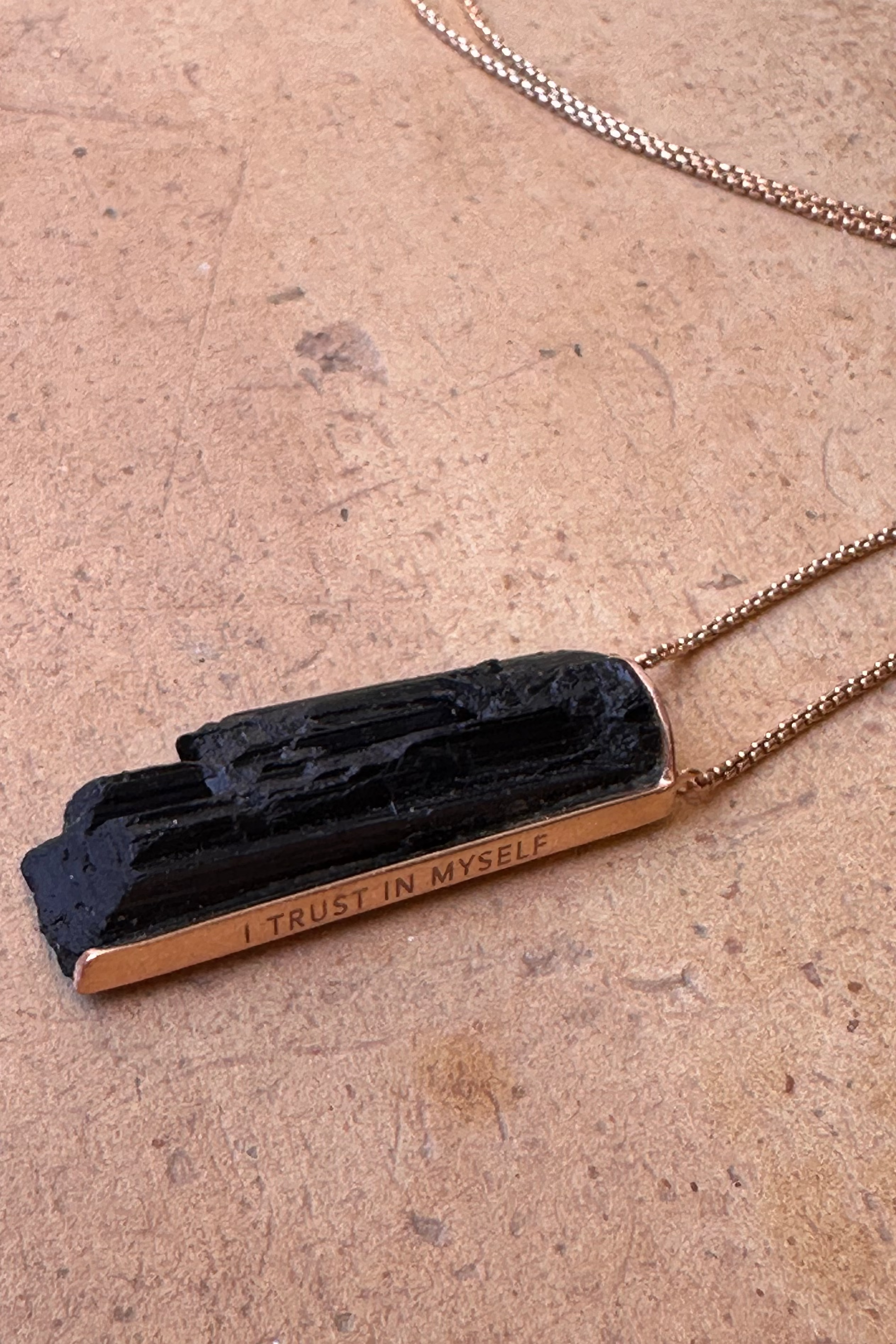 Black Tourmaline Amulet - Raw