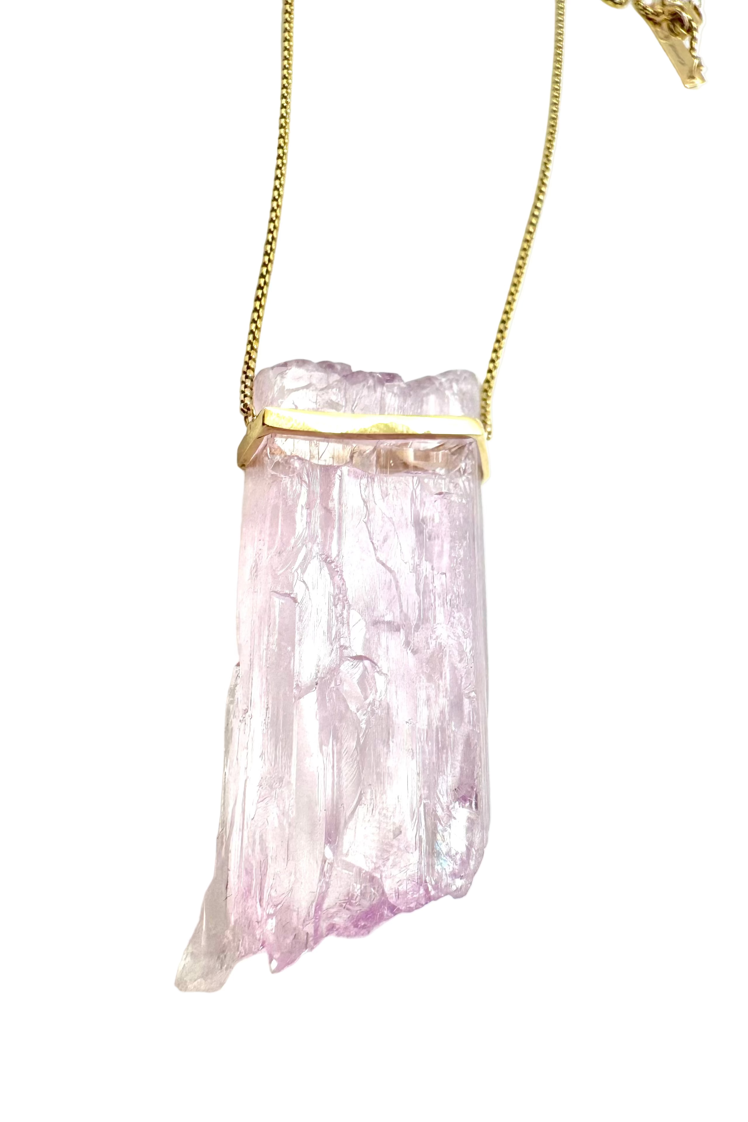 Classic Kunzite Amulet-14k