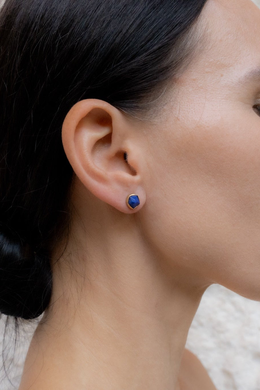 Lapis Lazuli Star Earrings - Cut