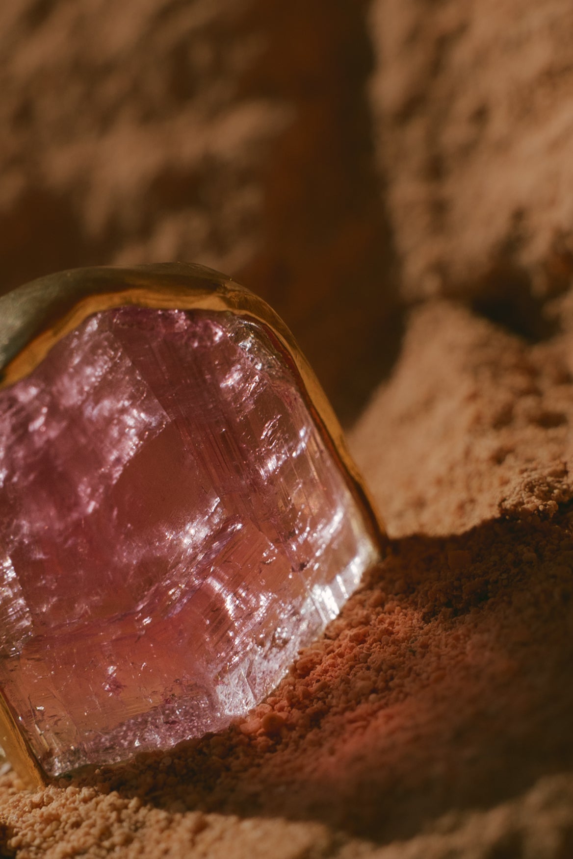 Pink Tourmaline Top Ring - Raw