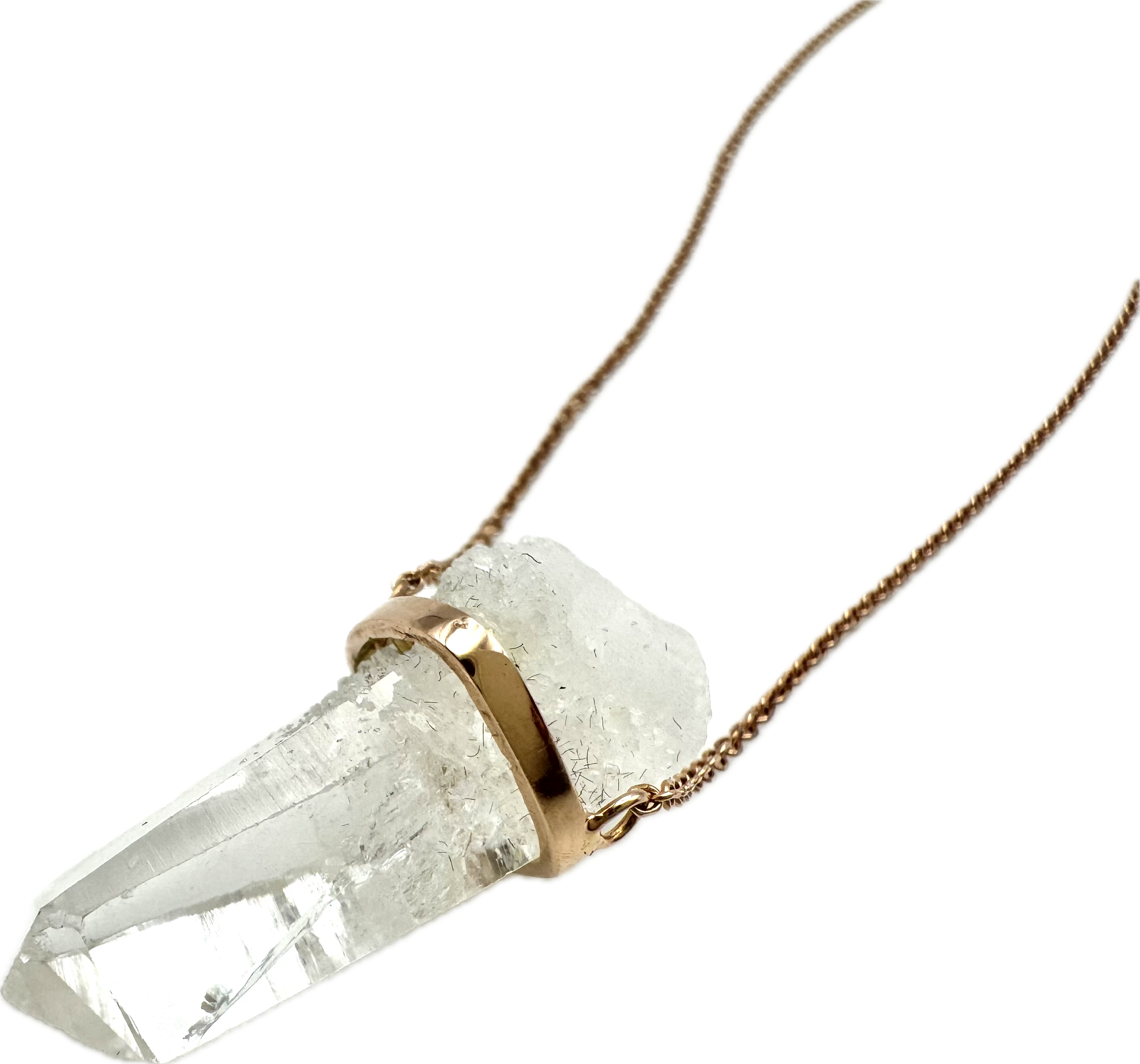 Clear Quartz Point Mini Amulet - Raw