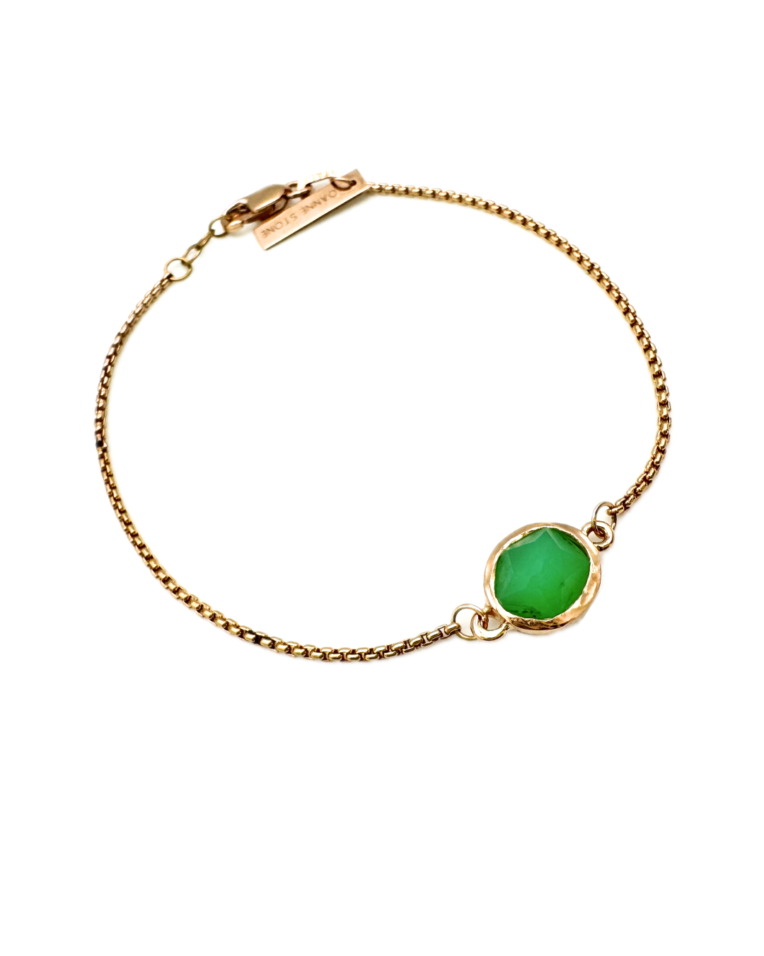 Classic Organic Chrysoprase Star Bracelet-Y14k